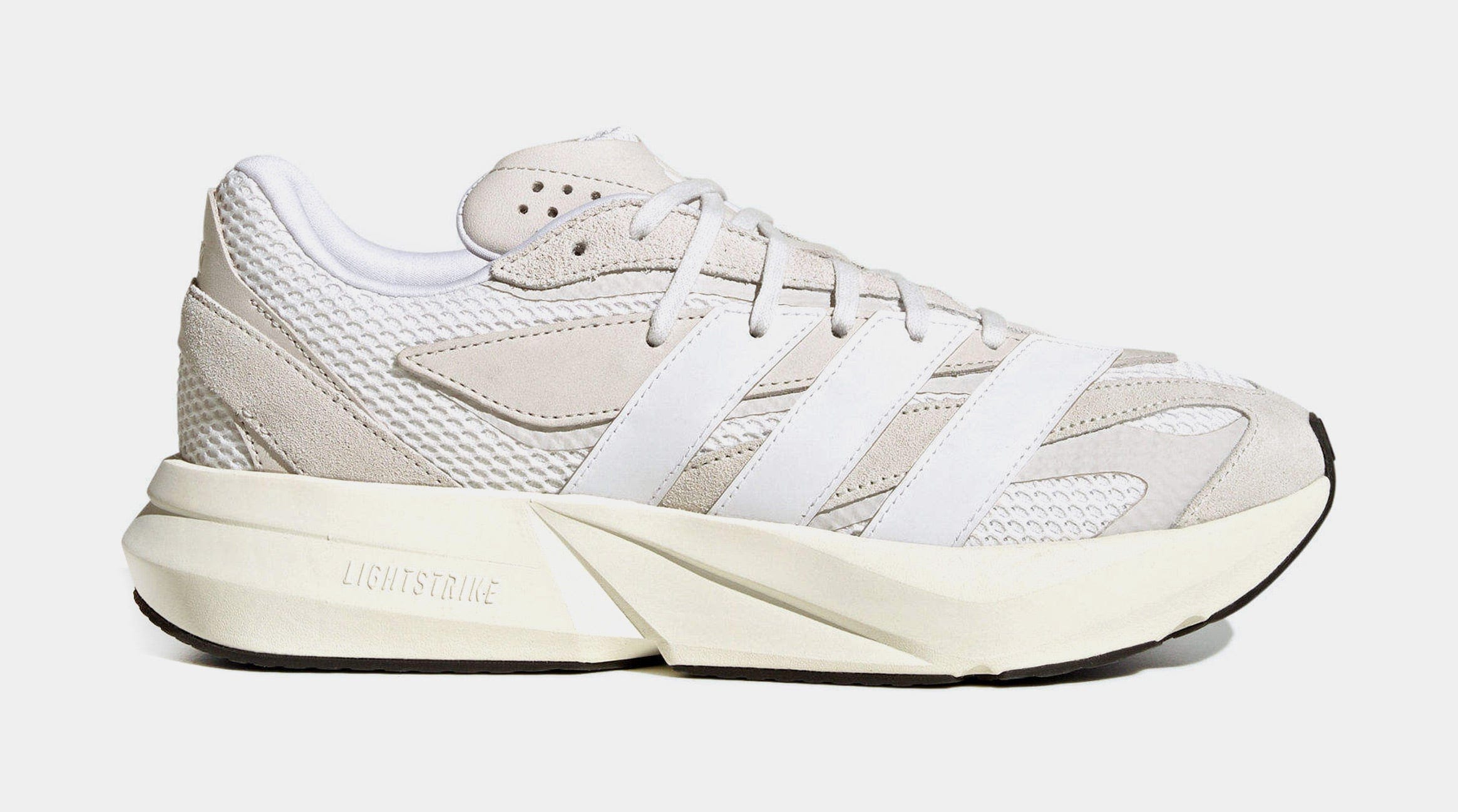 adidas Lightblaze Mens Running Shoes (Crystal White/Cloud White/Grey One)