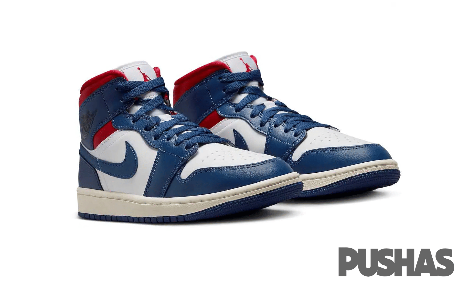 Air Jordan 1 Mid French Blue Gym Red W (2023)
