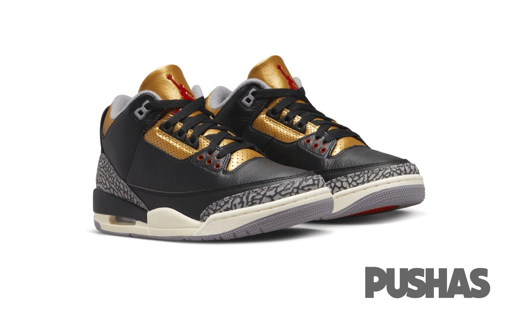 Air Jordan 3 Retro Black Cement Gold W (2022)