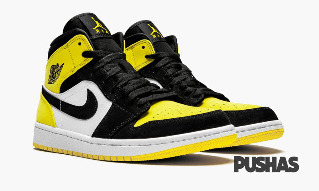 Air Jordan 1 Mid Yellow Toe Black (2019)