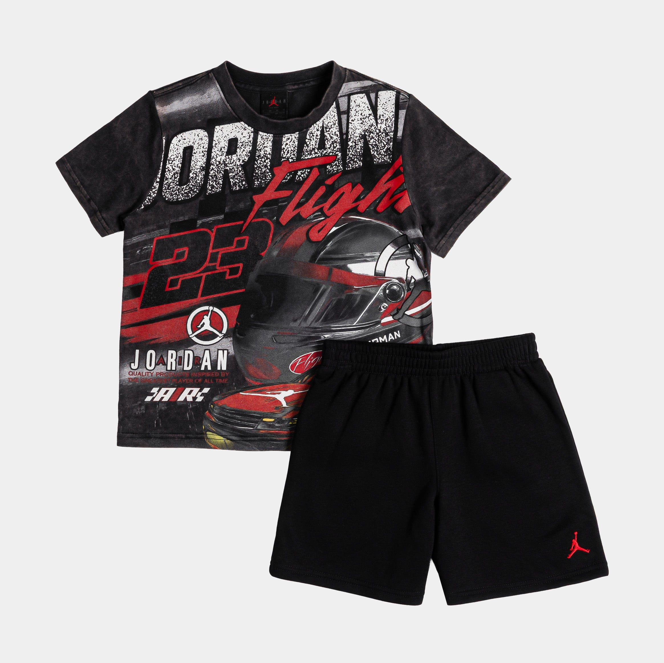 Air Jordan Raceway Short Preschool Set (Black)
