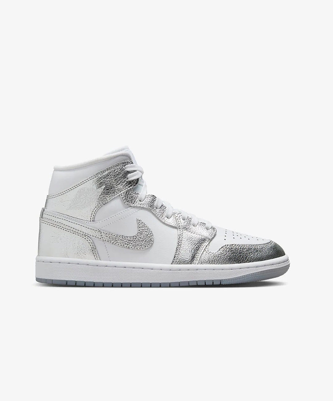 Air Jordan Jordan | AIR JORDAN 1 MID SE { WHITE/METALLIC SILVER - WOLF GREY
