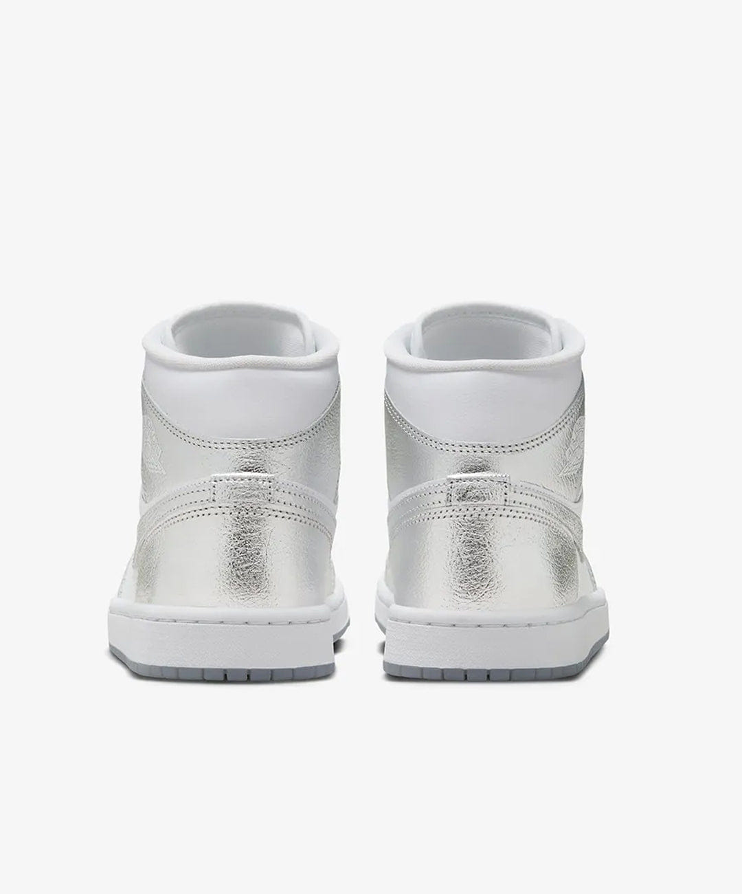 Air Jordan Jordan | AIR JORDAN 1 MID SE { WHITE/METALLIC SILVER - WOLF GREY