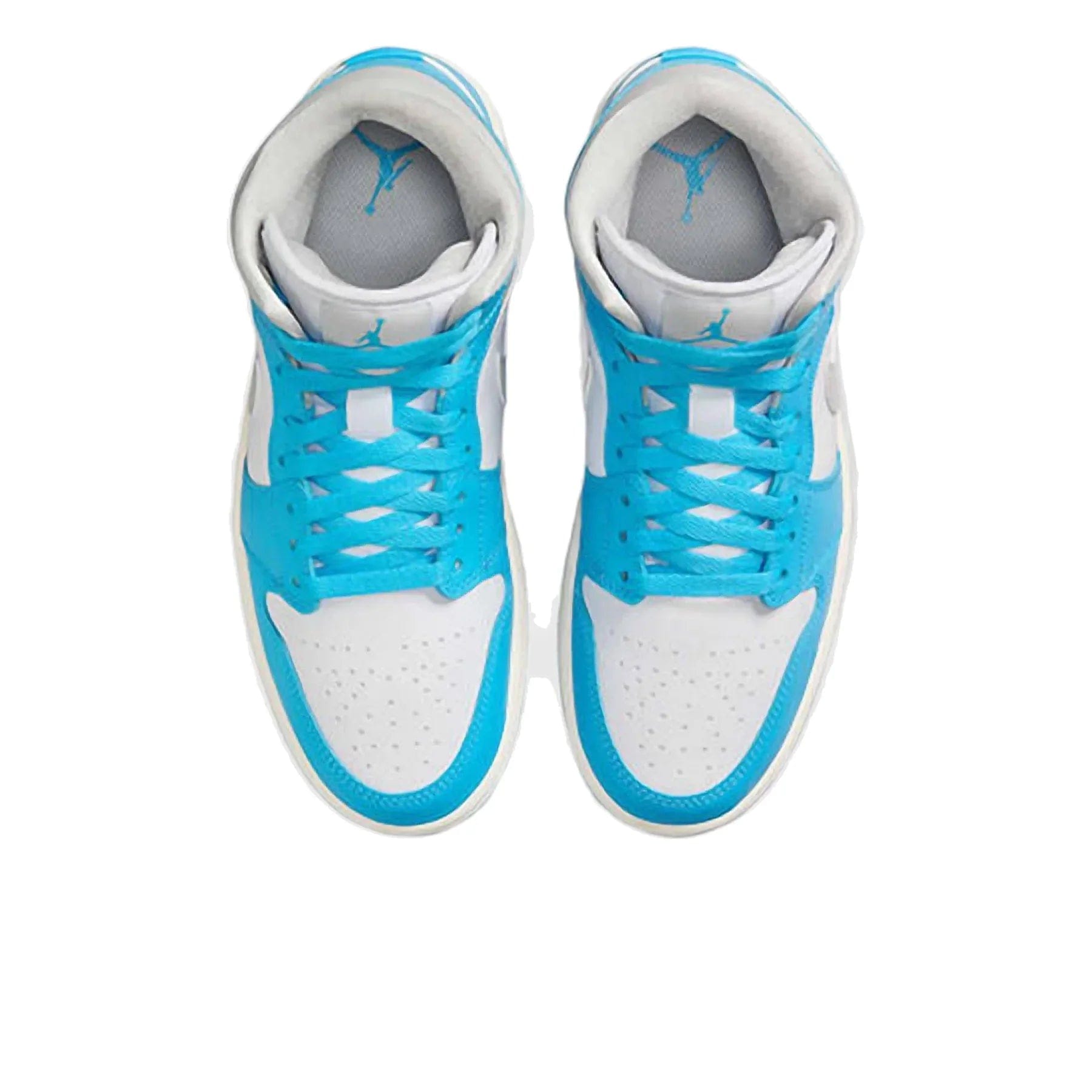 Air Jordan Jordan 1 Mid Dark Powder Blue White Sail Neutral Grey (Women's)