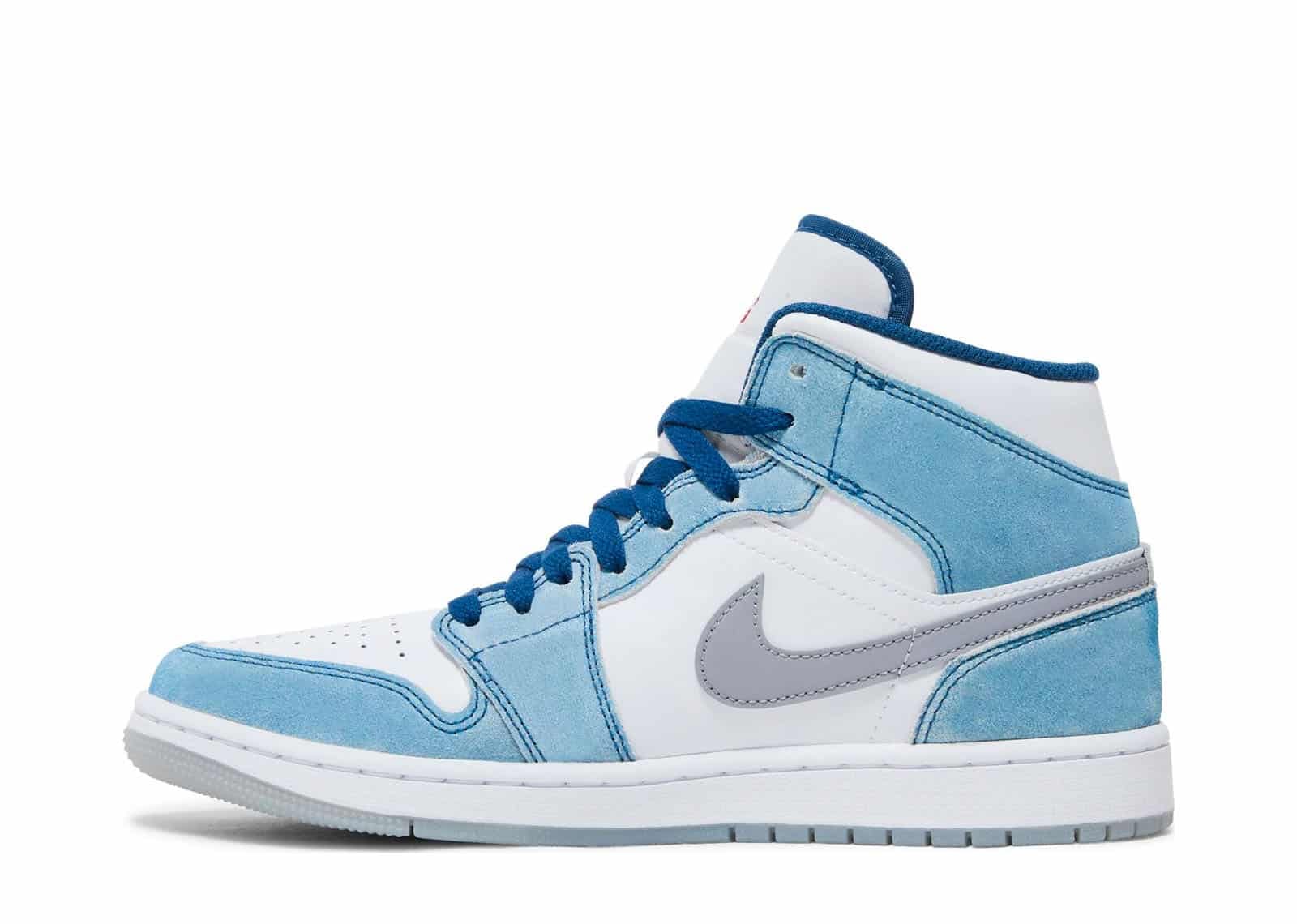 Air Jordan 1 Mid French Blue Fire Red