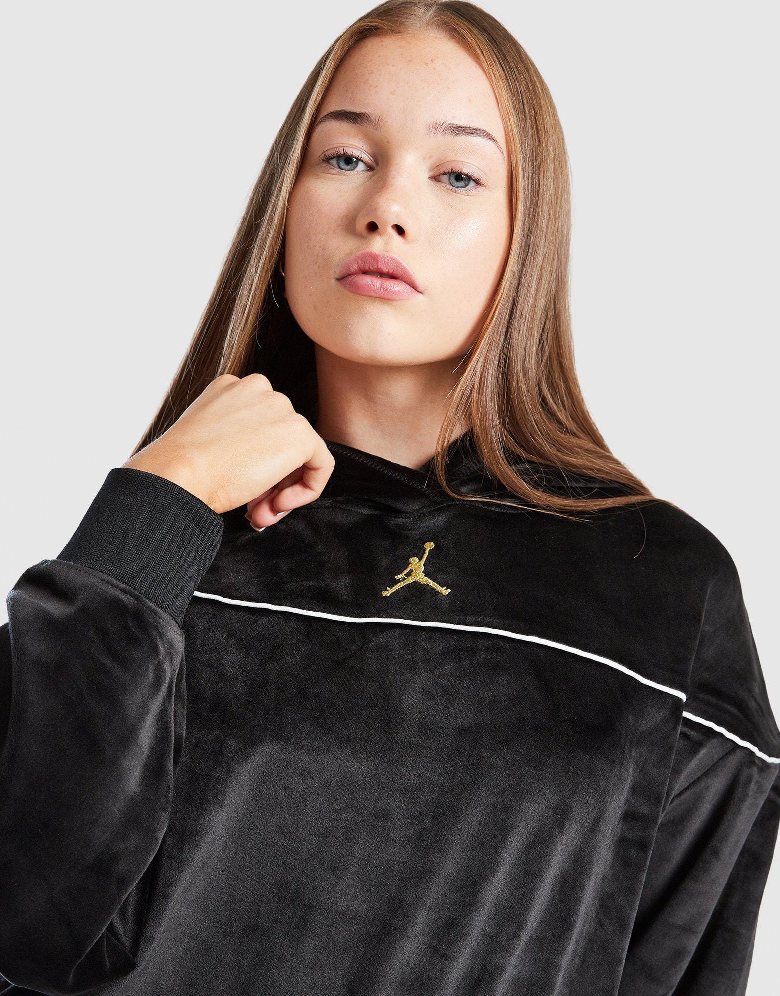 Air Jordan Girls' Velour Hoodie Junior