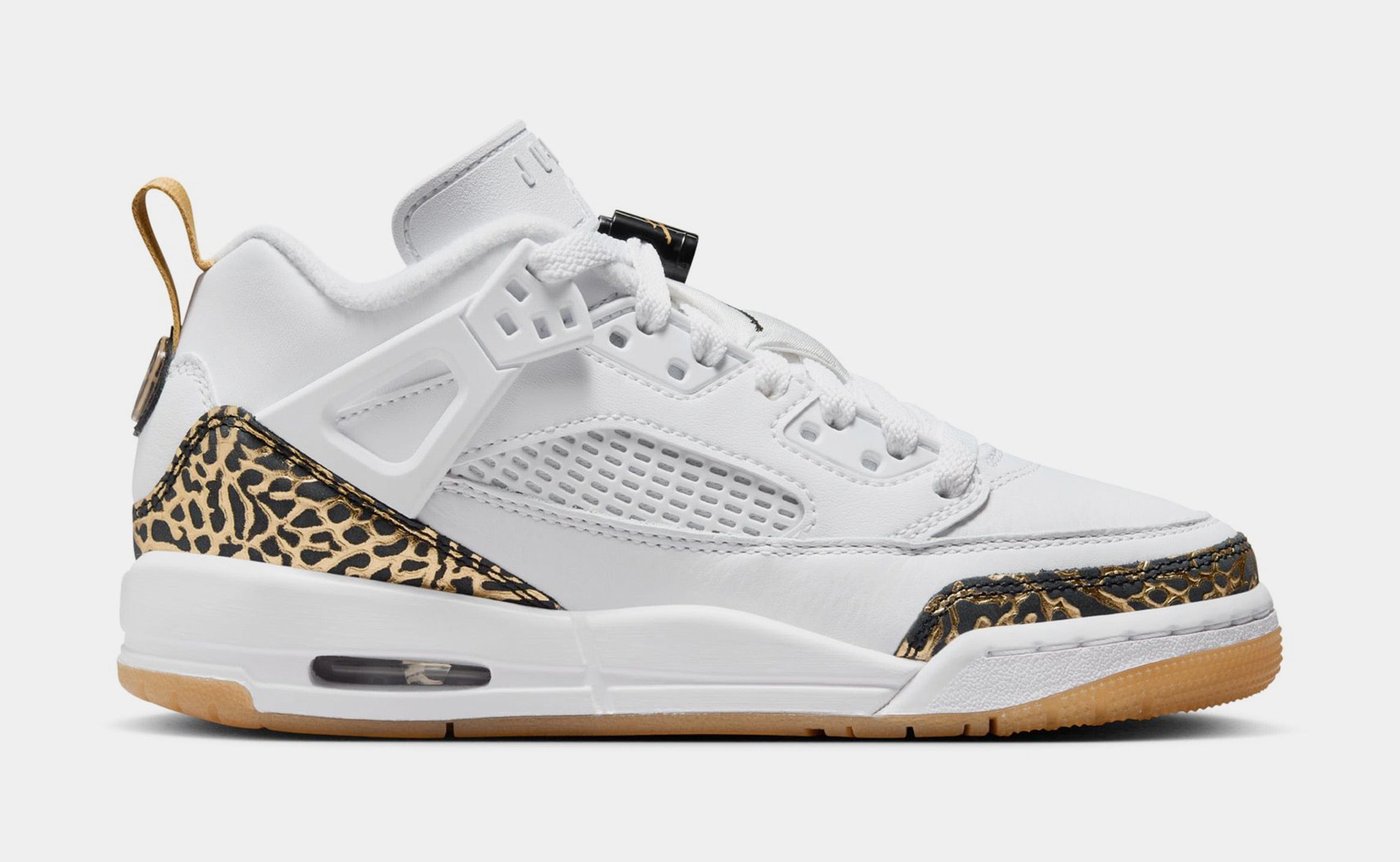 Air Jordan Spizike Low Grade School Lifestyle Shoes (White/Black/Metallic Gold)