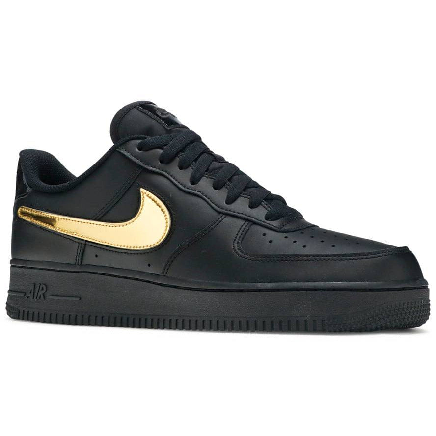 Nike Air Force 1 Low 07 LV 8 Removable Swoosh Black Gold (2019)