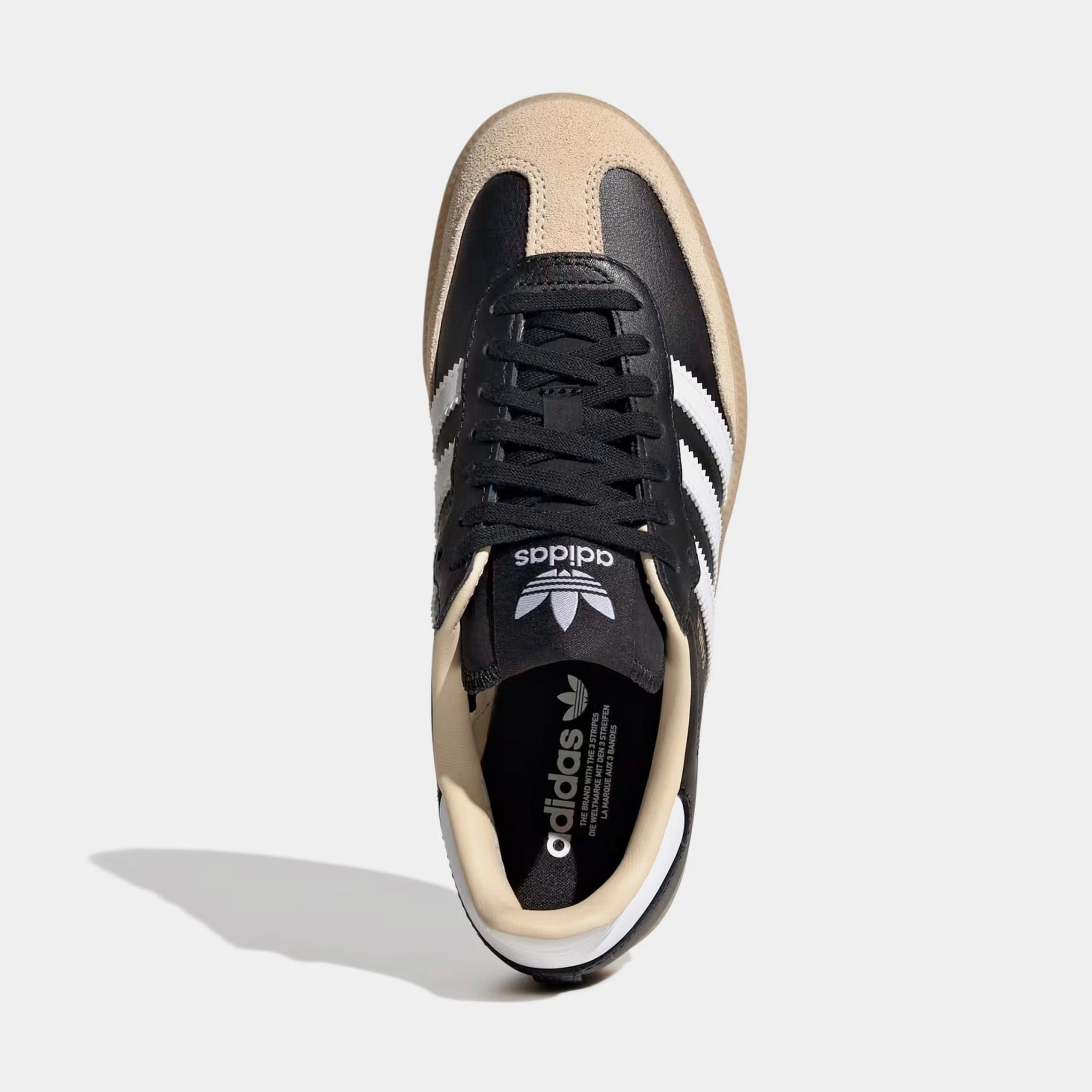 adidas Samba OG Grade School Lifestyle Shoes (White/Black/Beige)
