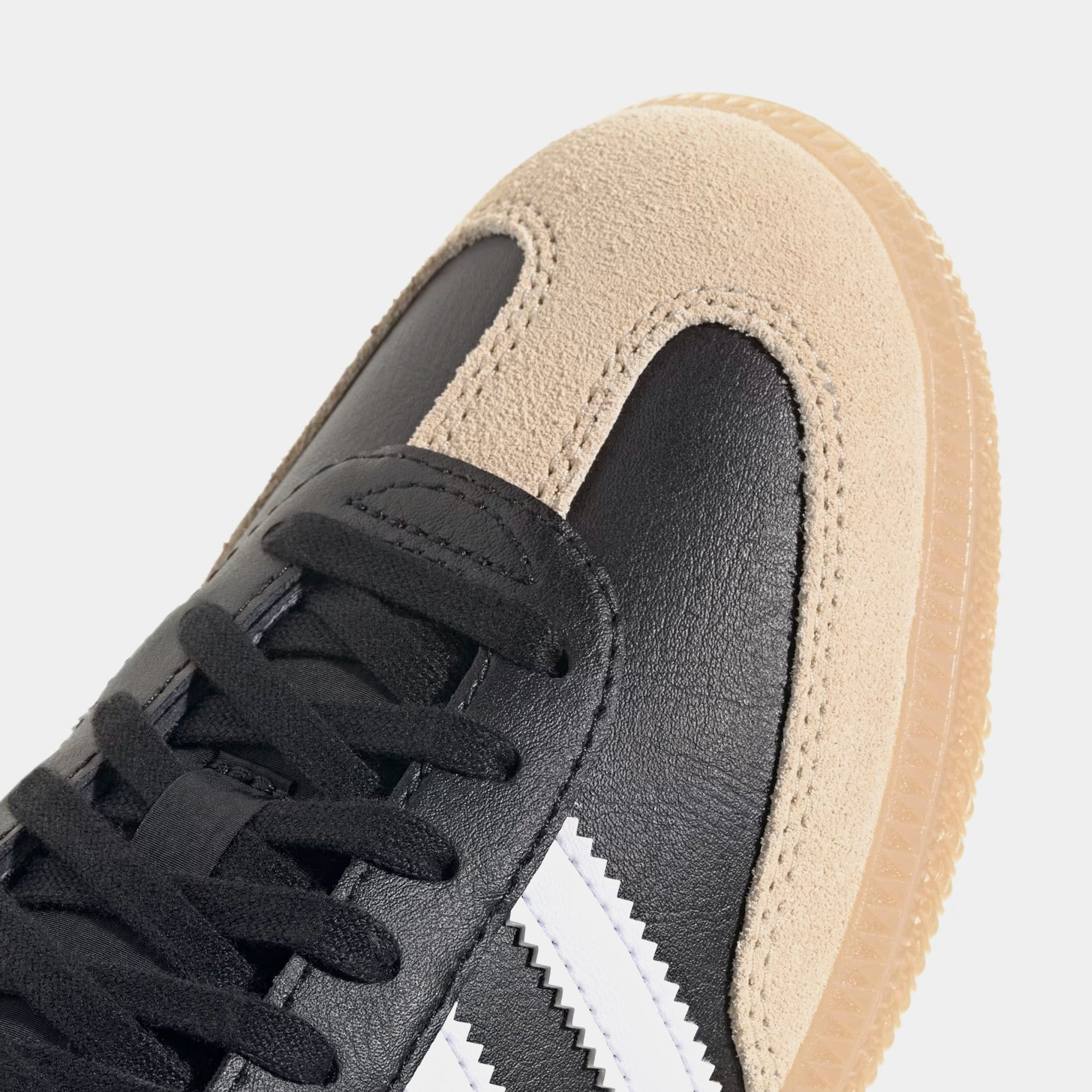adidas Samba OG Grade School Lifestyle Shoes (White/Black/Beige)