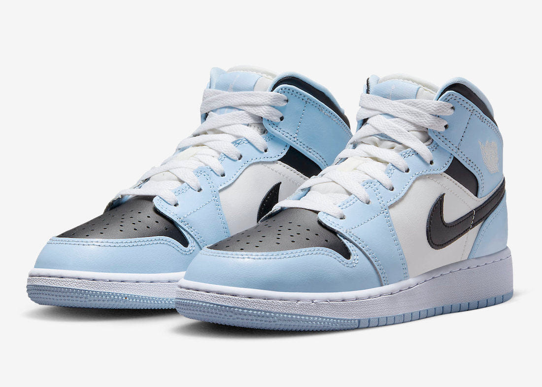 Air Jordan Jordan 1 Mid Ice Blue GS Sneakers — Off Kicks India