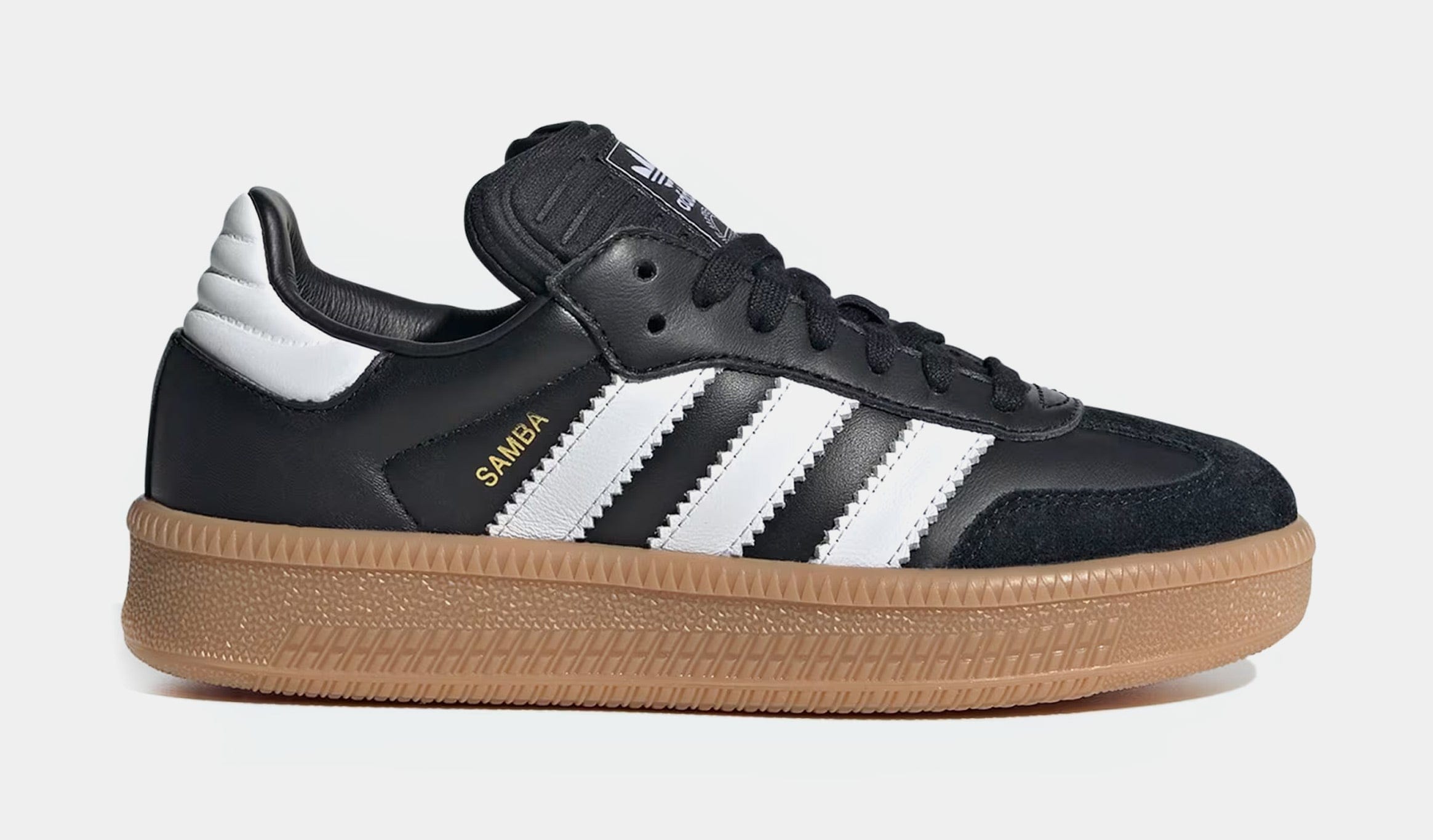 adidas Samba XLG Grade School Lifestyle Shoes (Core Black/Cloud White/Gum)