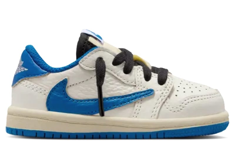 Air Jordan Jordan 1 Retro Low OG SP Fragment x Travis Scott Sail Military Blue (TD)