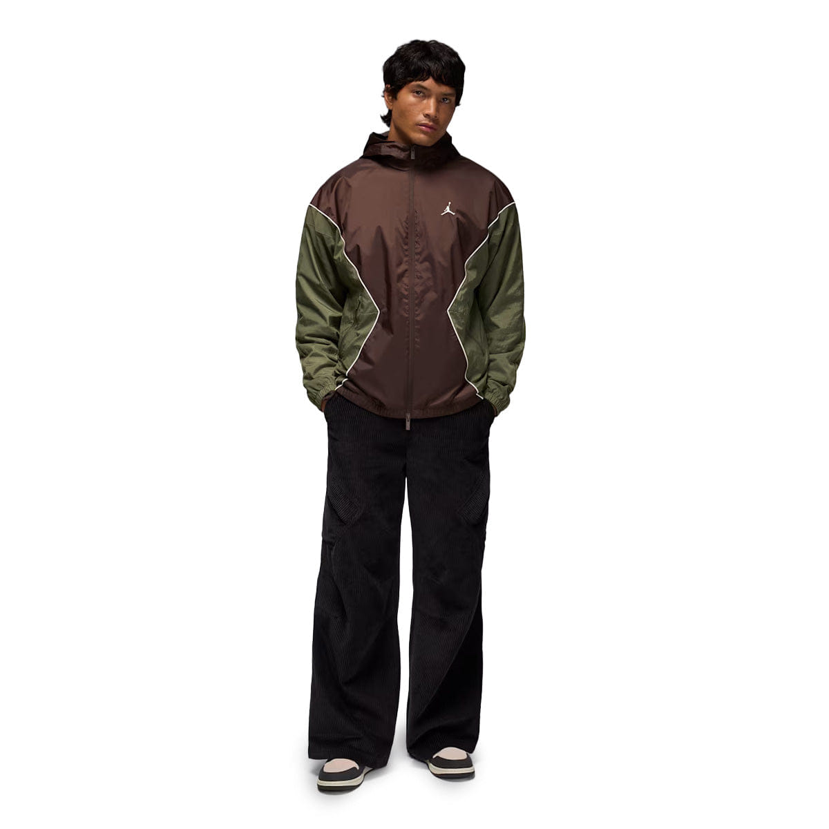 Air Jordan Brooklyn Mens Hooded Draft Jacket BAROQUE BROWN/MEDIUM OLIVE/SAIL/SAIL
