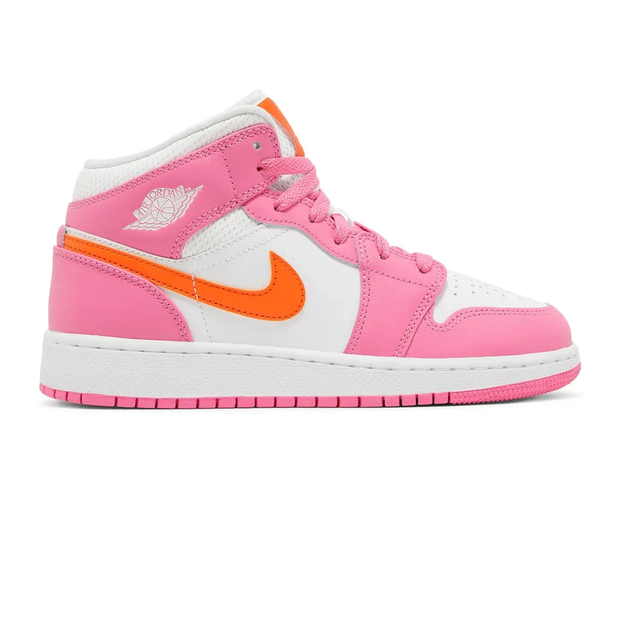Air Jordan 1 Mid Pinksicle Safety Orange GS (2022)