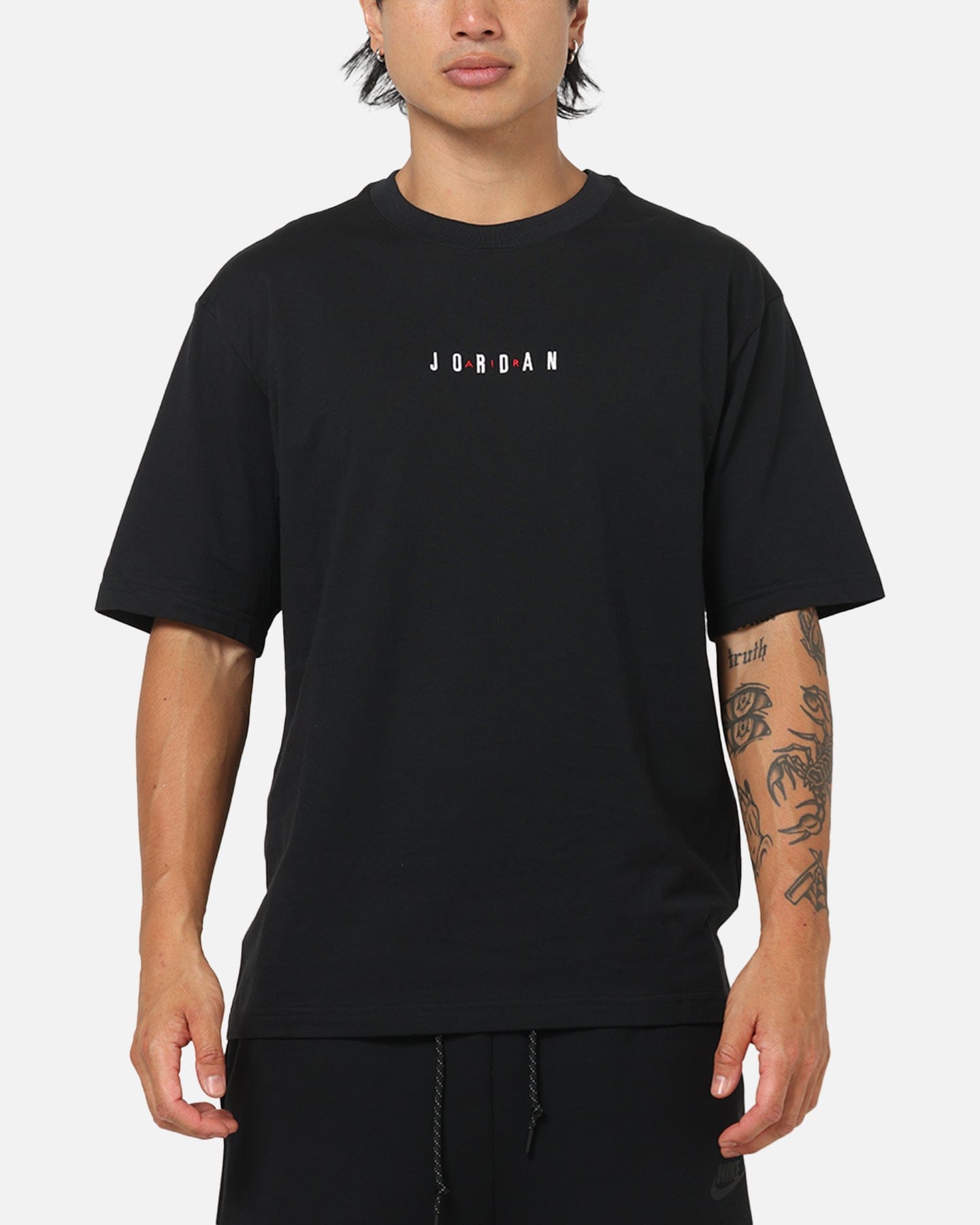 Air Jordan Jordan Air Embroidered T - Shirt Black/Sail