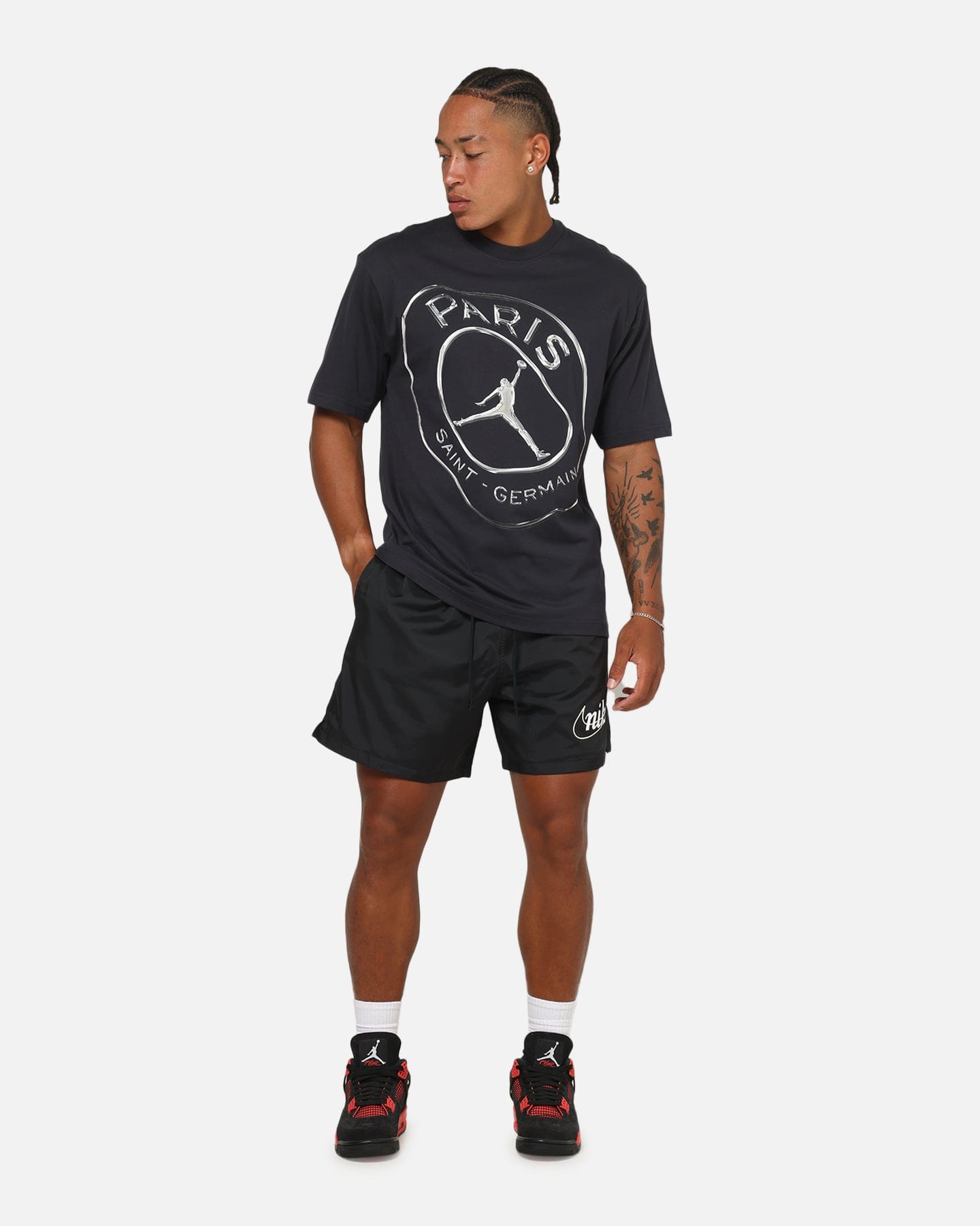 Air Jordan Jordan Jumpman Paris Saint - Germain Practice T - Shirt Oil Gre/White