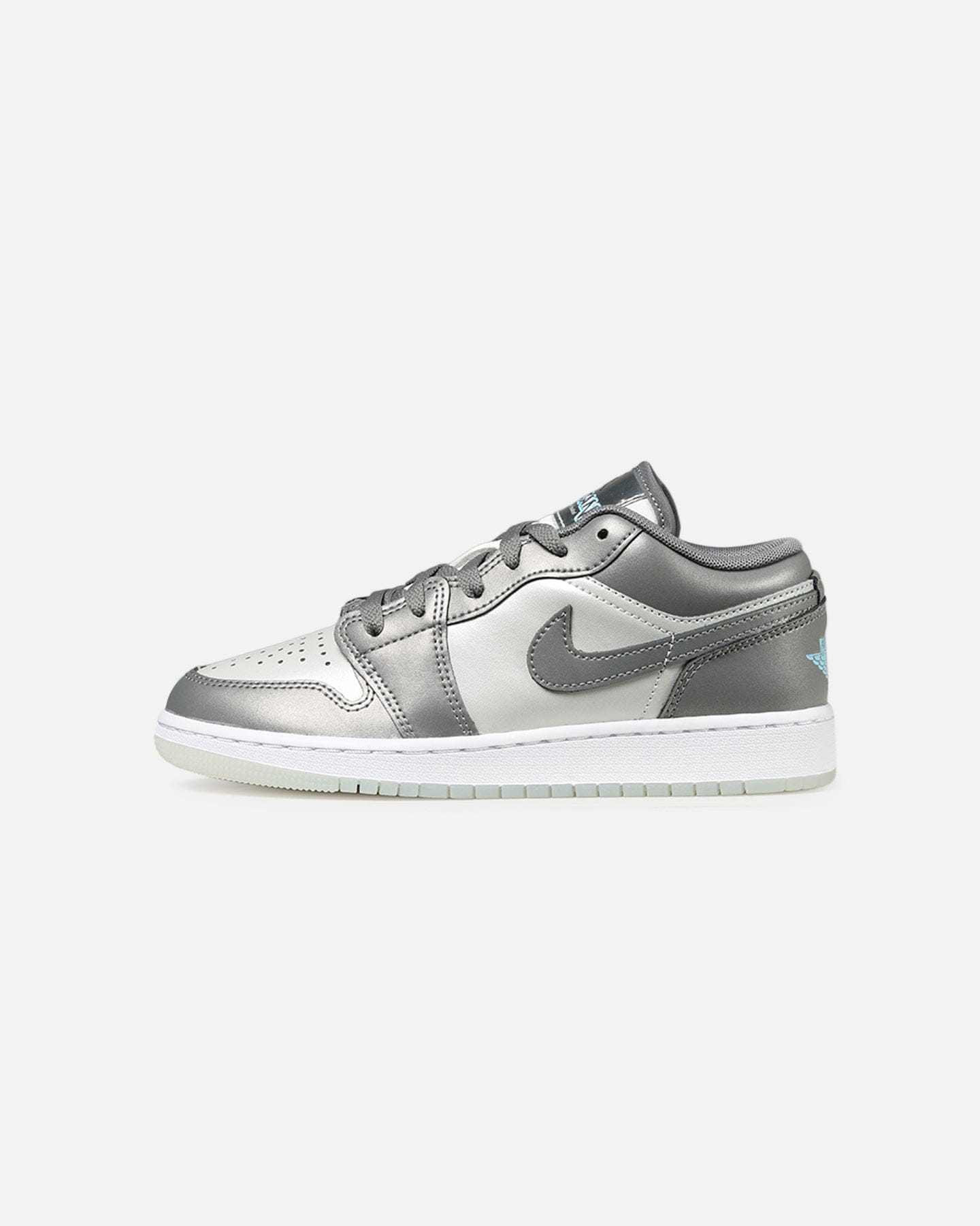 Air Jordan Jordan Kids' Air Jordan 1 Low SE (GS) Flat Pewter/Blue Chill