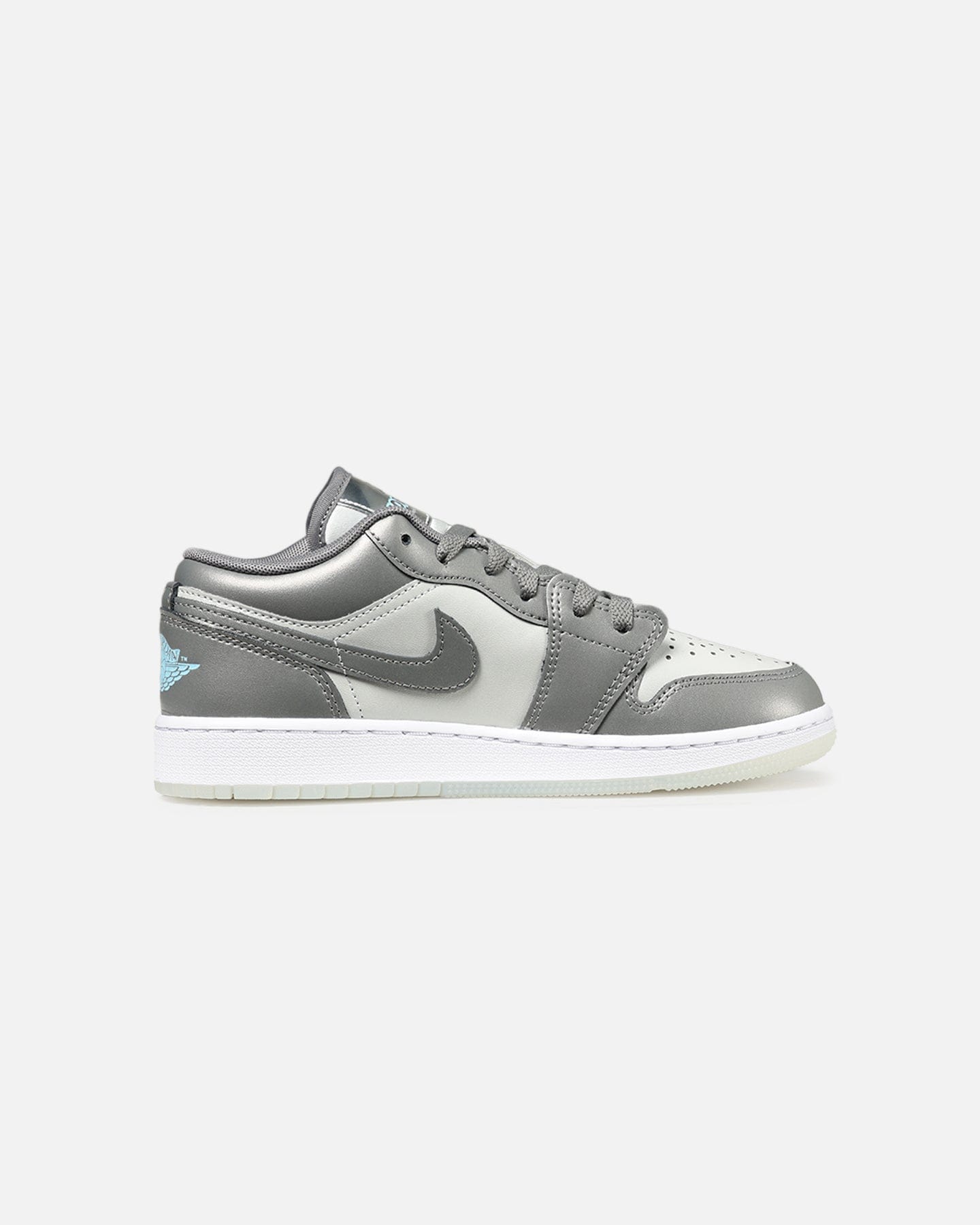 Air Jordan Jordan Kids' Air Jordan 1 Low SE (GS) Flat Pewter/Blue Chill
