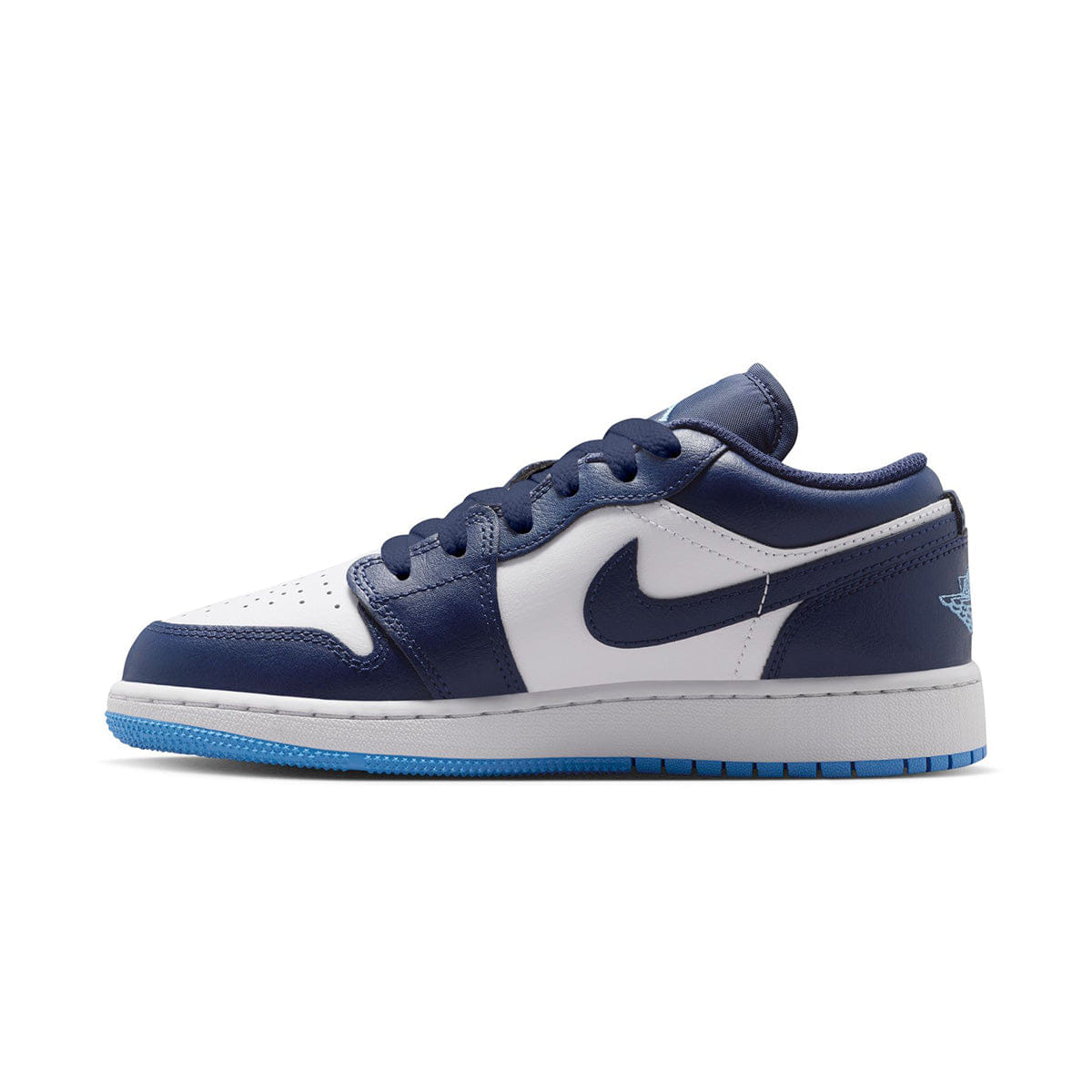 Air Jordan 1 Low Grade School MIDNIGHT NAVY/UNIVERSITY BLUE/WHITE