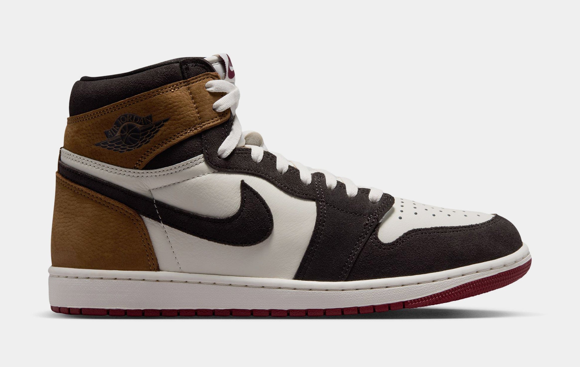 Air Jordan 1 Retro High OG Love Letter Mens Lifestyle Shoes (Shadow Brown/Team Red/Light British Tan) Free Shipping