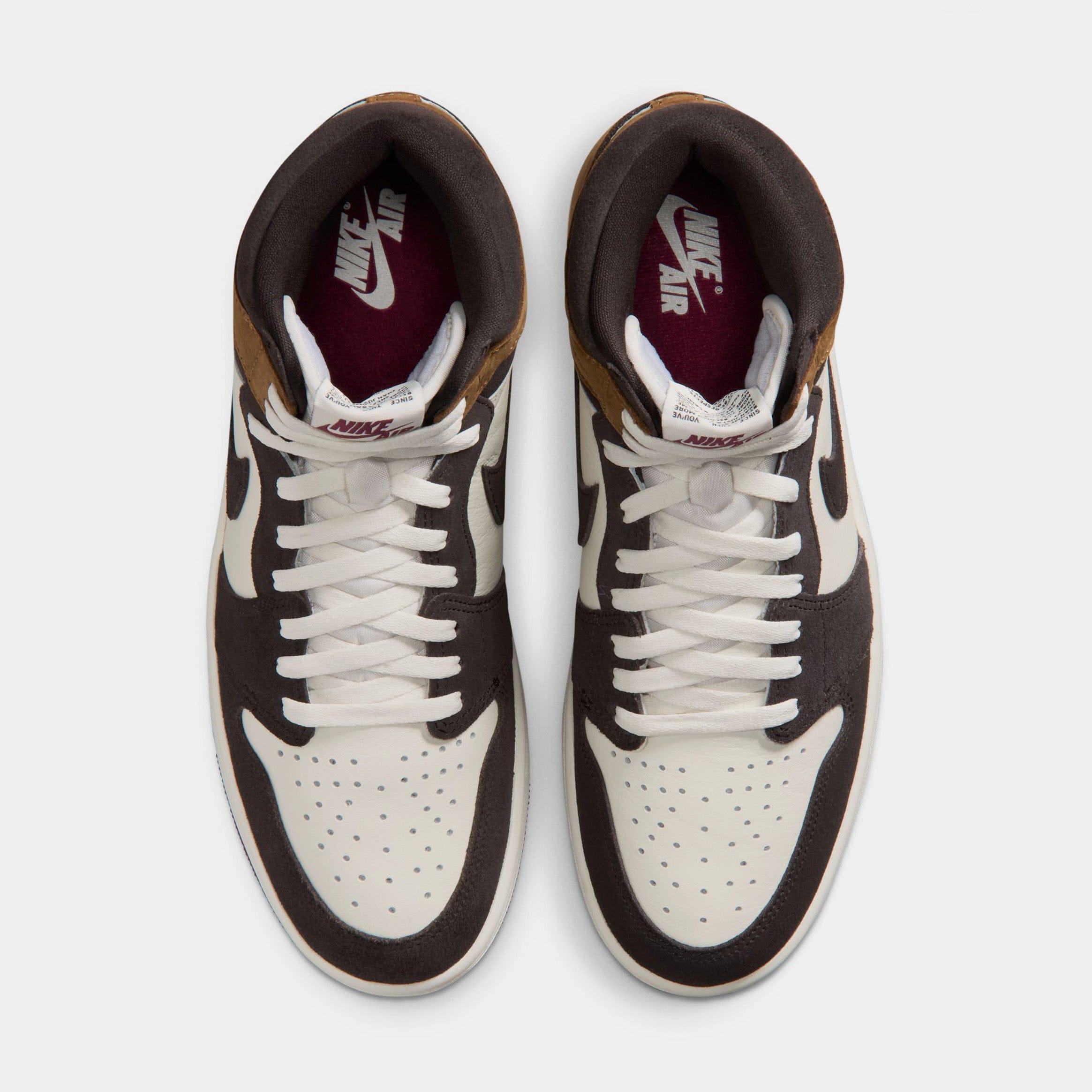 Air Jordan 1 Retro High OG Love Letter Mens Lifestyle Shoes (Shadow Brown/Team Red/Light British Tan) Free Shipping