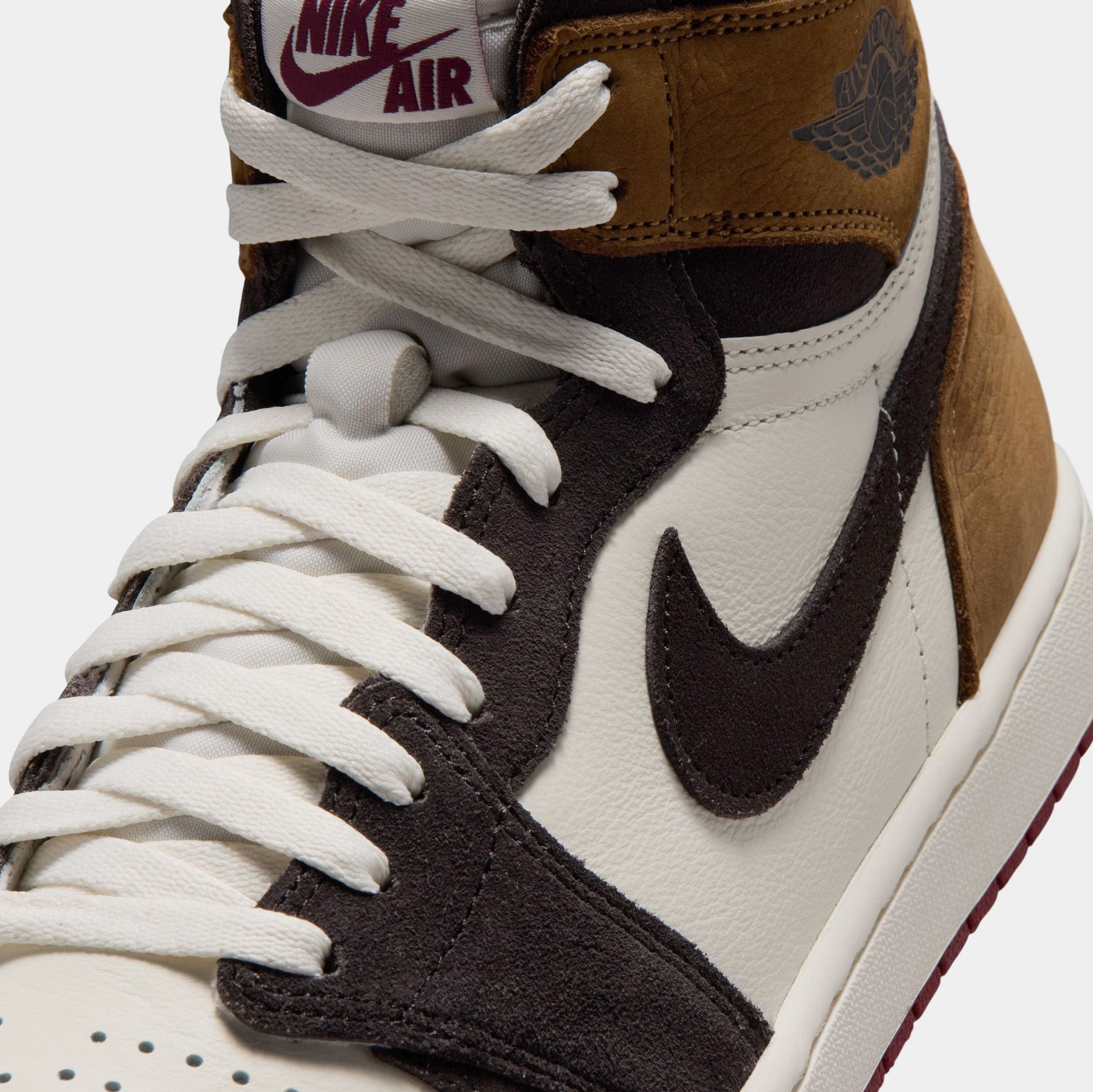 Air Jordan 1 Retro High OG Love Letter Mens Lifestyle Shoes (Shadow Brown/Team Red/Light British Tan) Free Shipping
