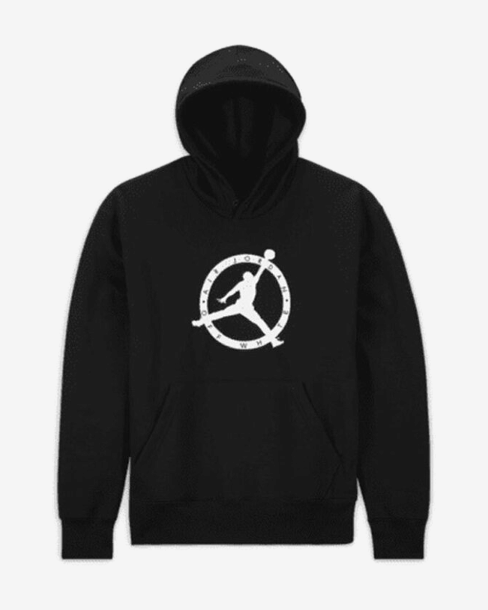 NIKE x OFF WHITE FW21 AIR JORDAN EMBROIDERED BLACK HOODIE