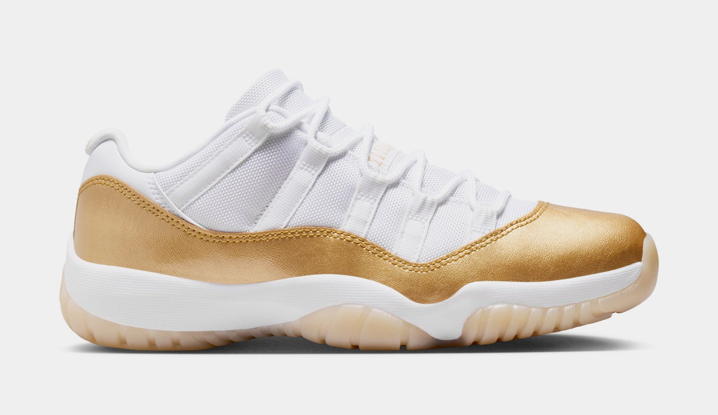 Air Jordan 11 Retro Low Mothers Day Womens Lifestyle Shoes (White/Metallic Gold/Team Gold) Free Shipping