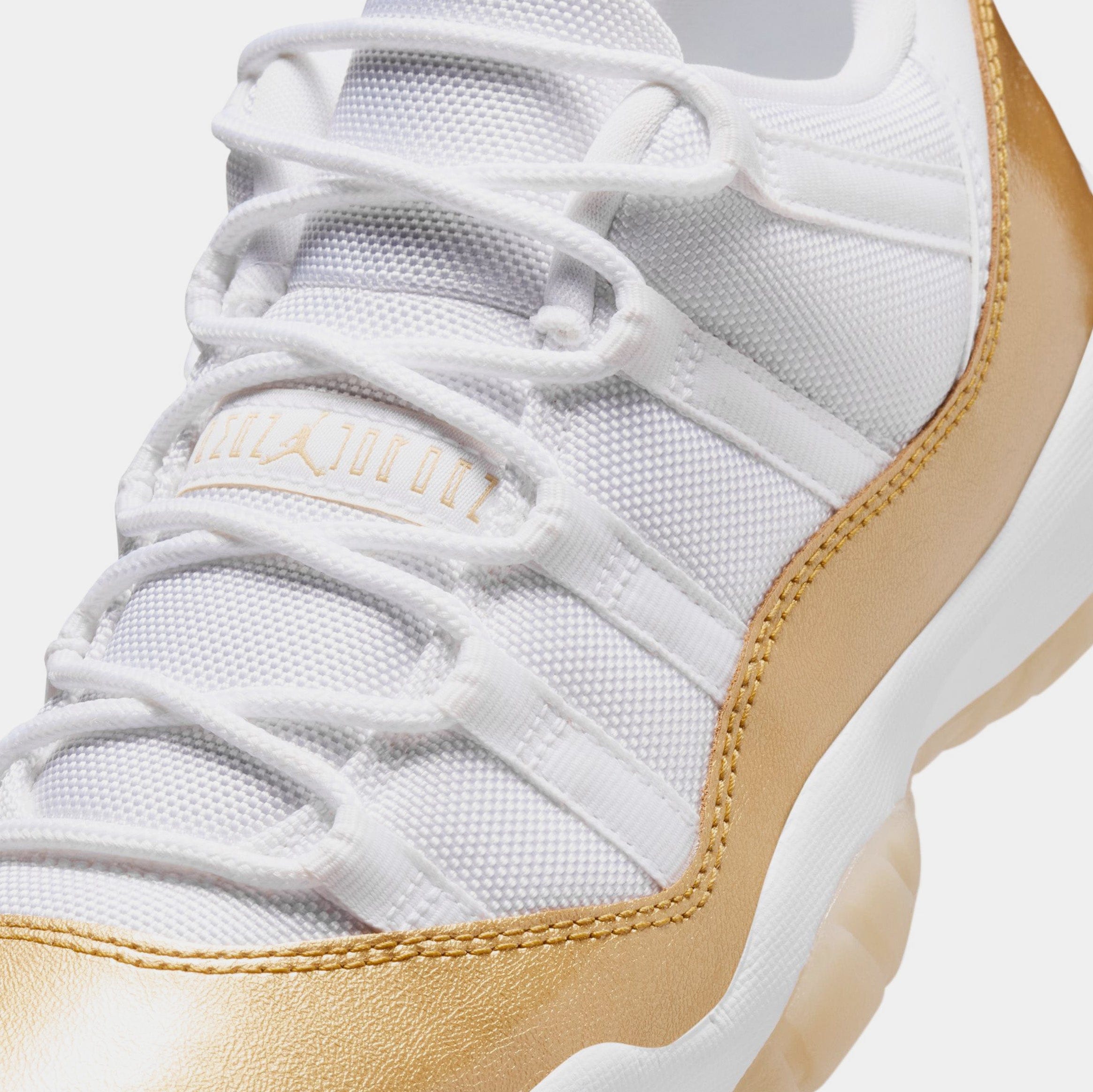 Air Jordan 11 Retro Low Mothers Day Womens Lifestyle Shoes (White/Metallic Gold/Team Gold) Free Shipping