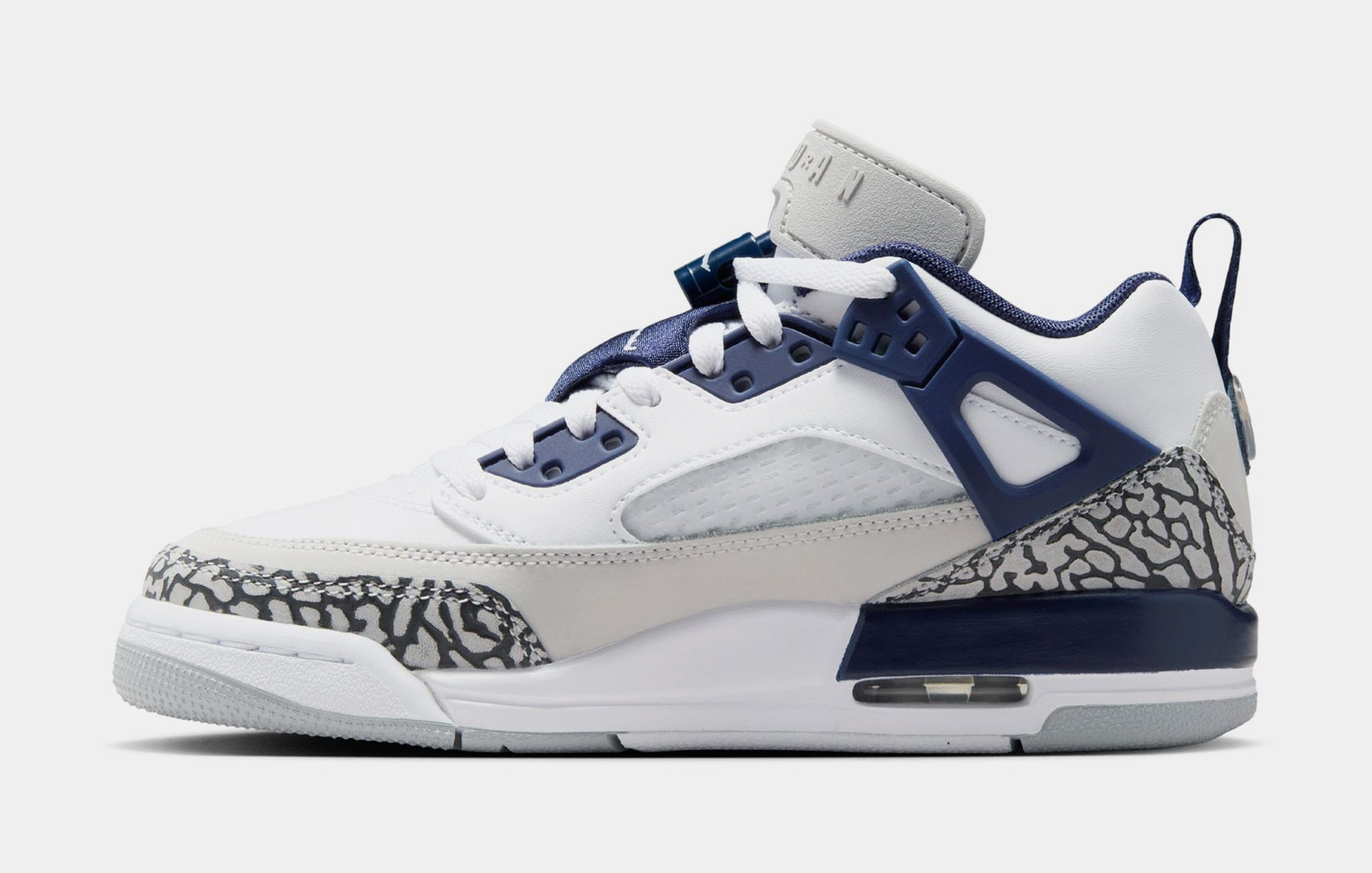 Air Jordan Spizike Low Grade School Lifestyle Shoes (White/Neutral Grey/Anthracite/Midnight Navy)