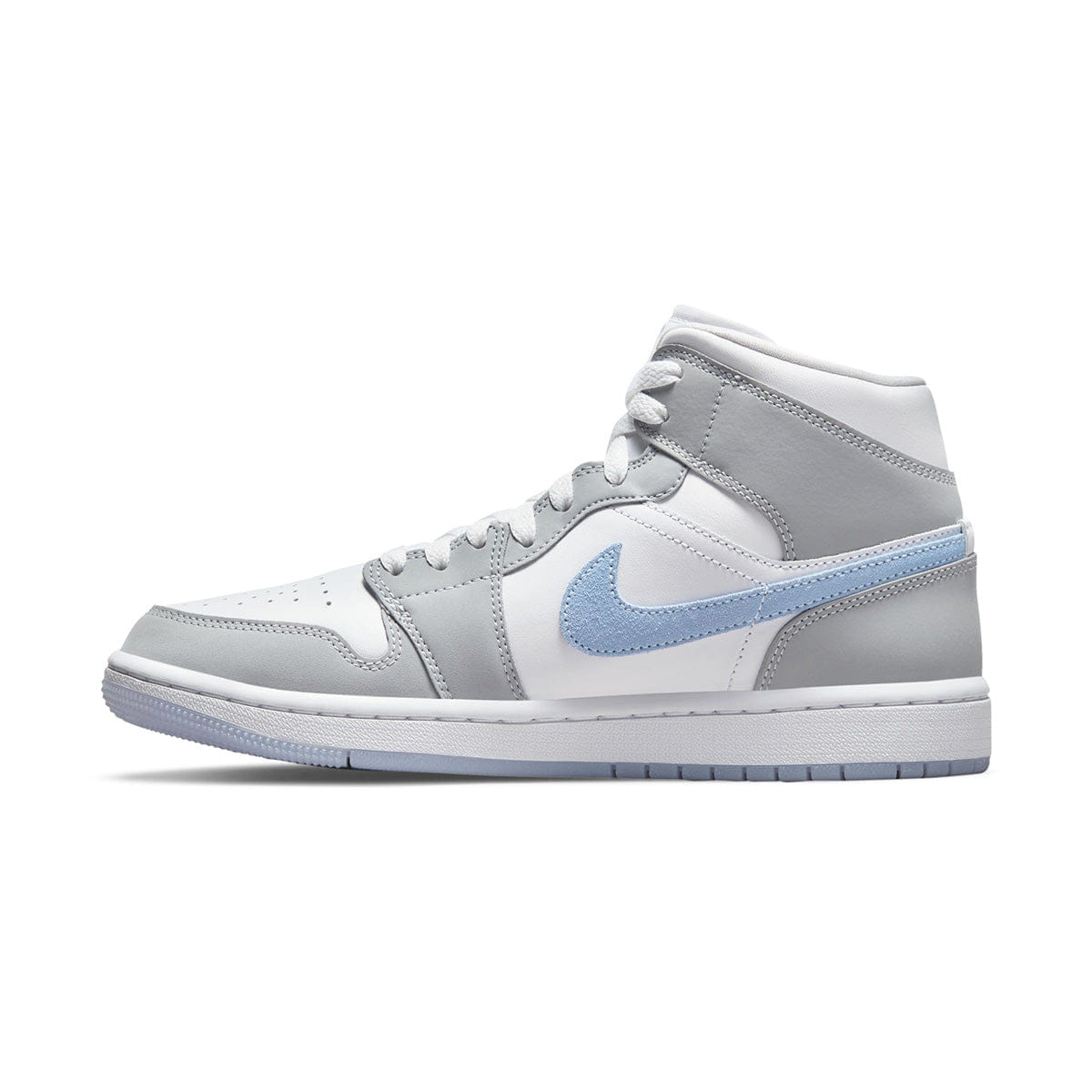 Air Jordan Wmns Air Jordan 1 Mid WHITE/ALUMINUM/WOLF GREY