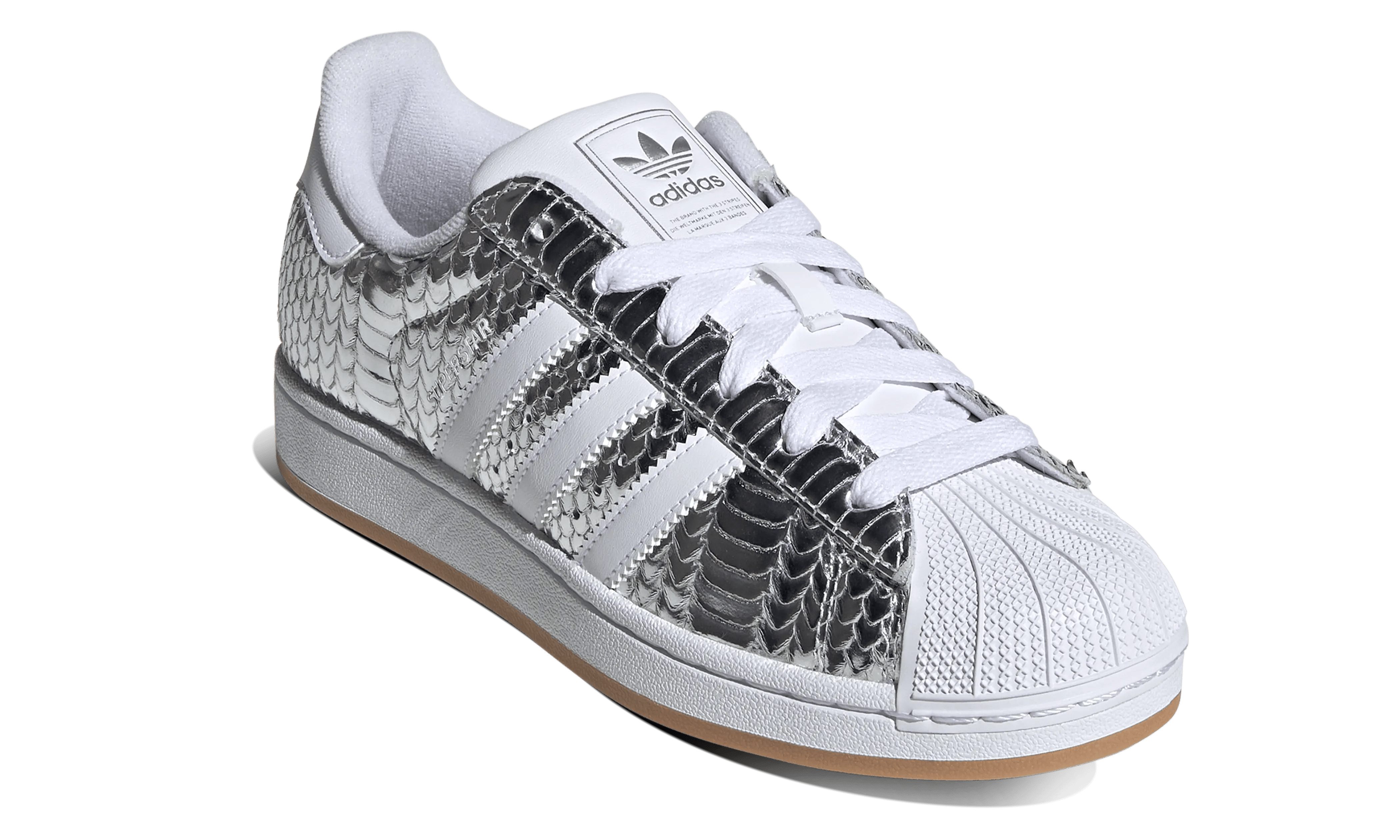 adidas Superstar II Patent Snakeskin Silver Metallic