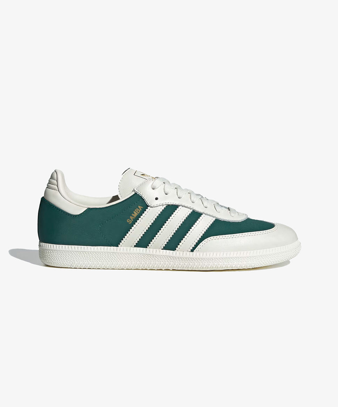 ADIDAS ORIGINALS | SAMBA OG { OFF WHITE/COLLEGIATE GREEN