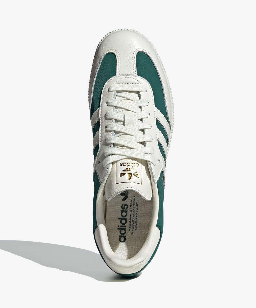 ADIDAS ORIGINALS | SAMBA OG { OFF WHITE/COLLEGIATE GREEN