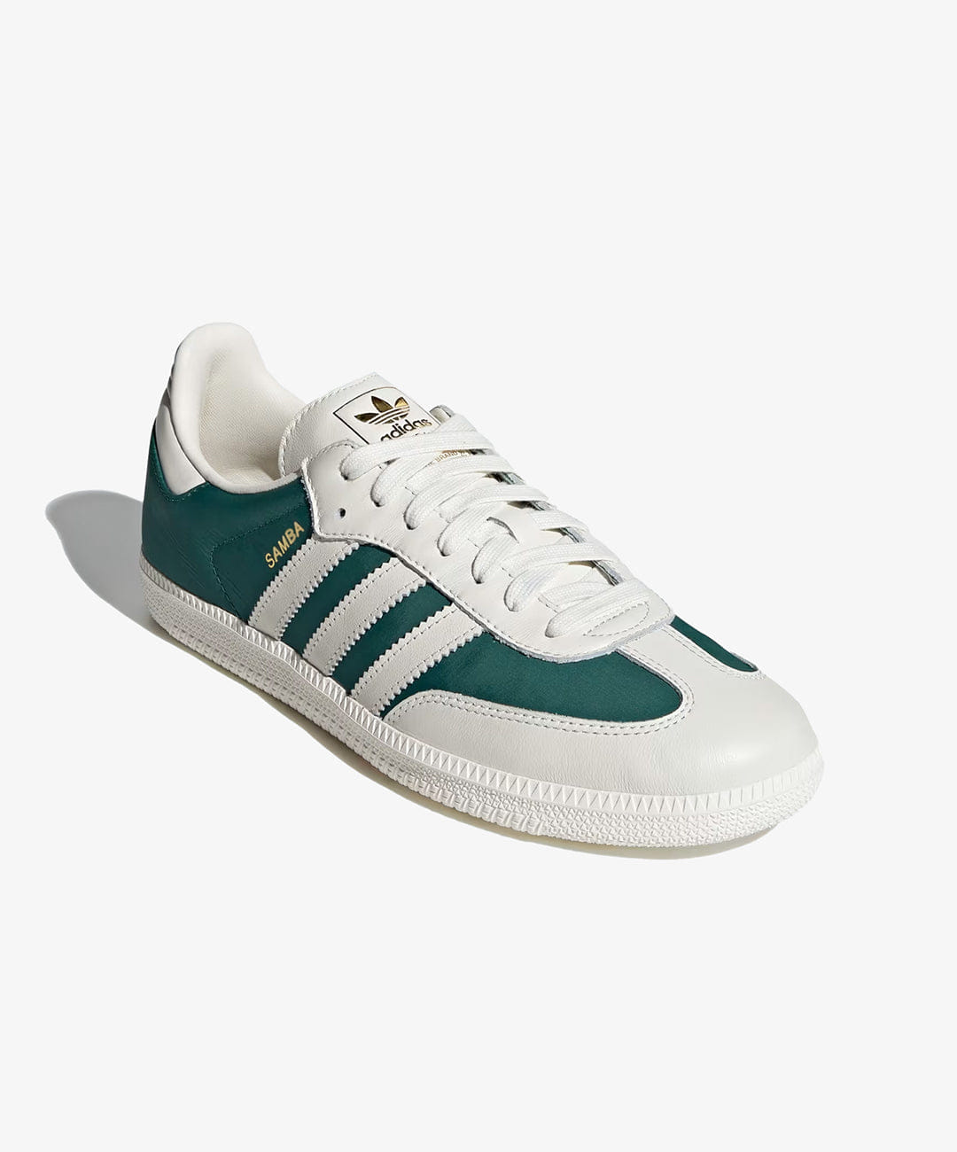 ADIDAS ORIGINALS | SAMBA OG { OFF WHITE/COLLEGIATE GREEN
