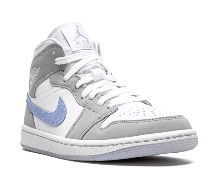 Air Jordan Women's Nike Air Jordan 1 Mid (Wolf Grey/Aluminium)