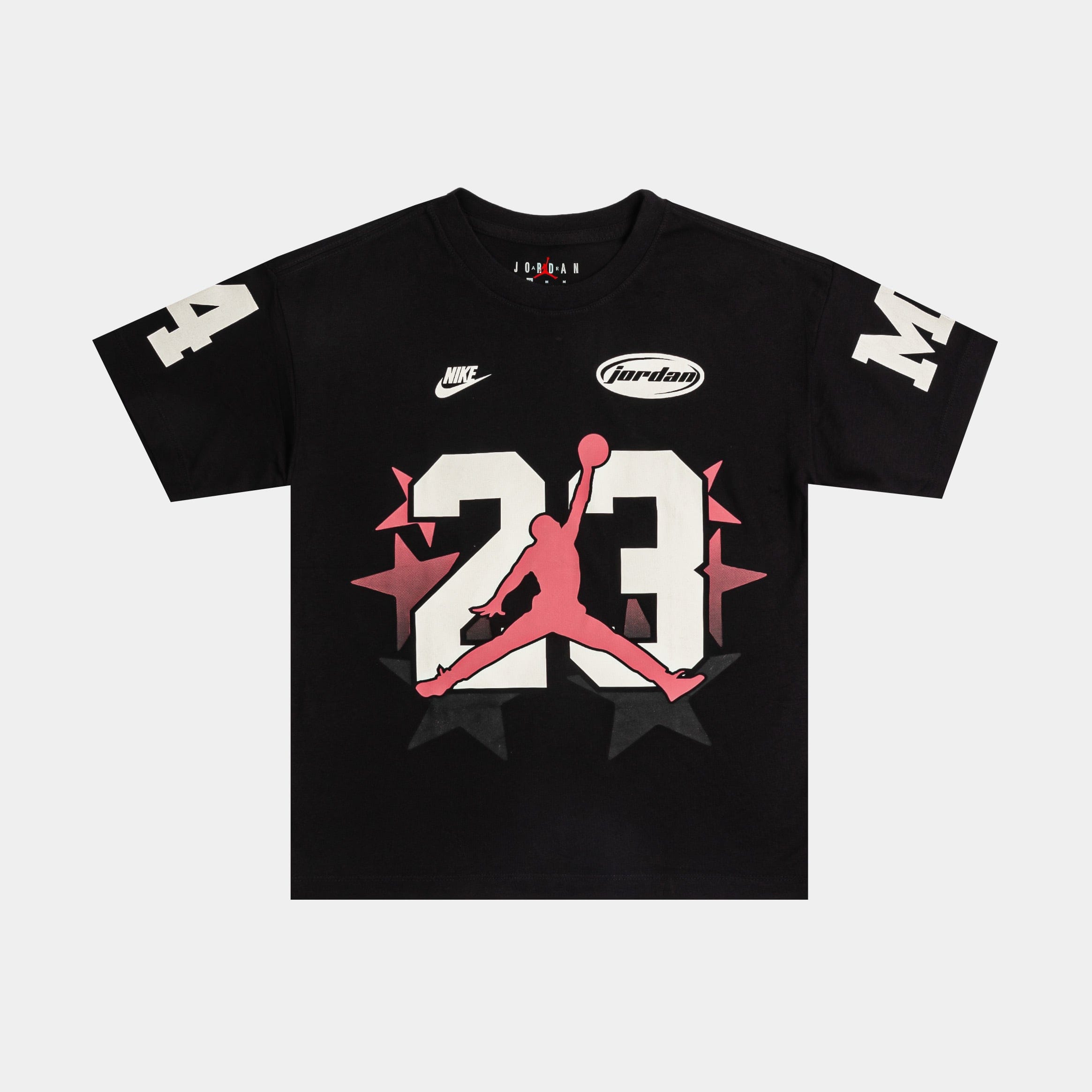 Air Jordan 23 Star Jumpman Grade School Short Sleeve Shirt (Black/White)