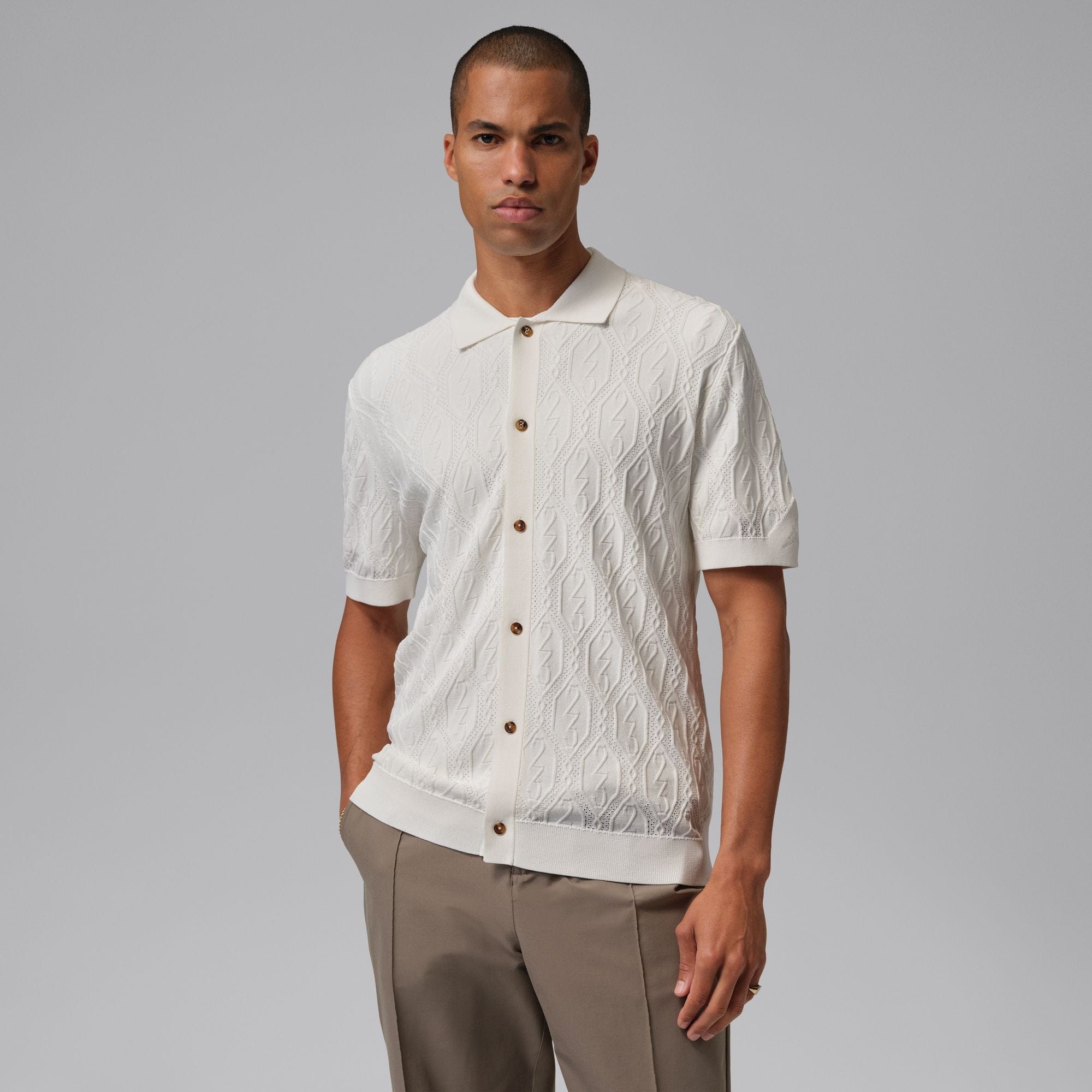 Air Jordan Mens Golf Button - Down Shirt