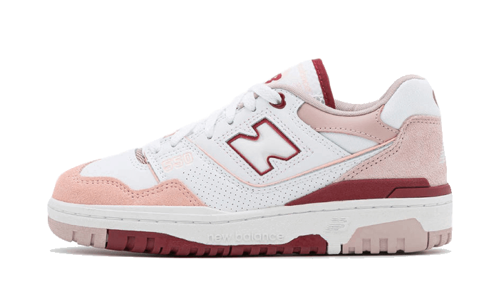 New Balance 550 White Scarlet Pink