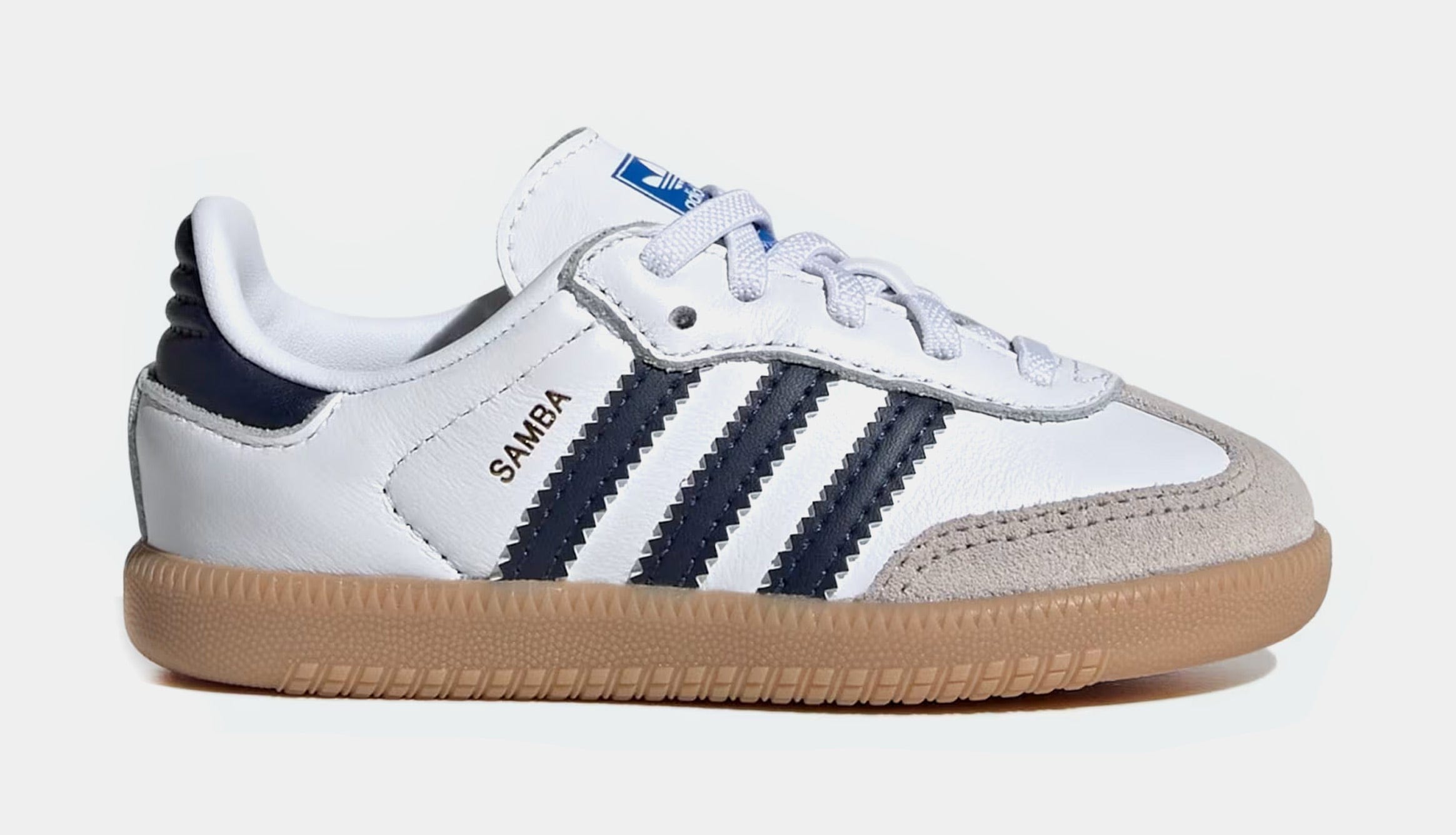 adidas Samba OG Infant Toddler Lifestyle Shoes (Cloud White/Night Indigo/Gum)