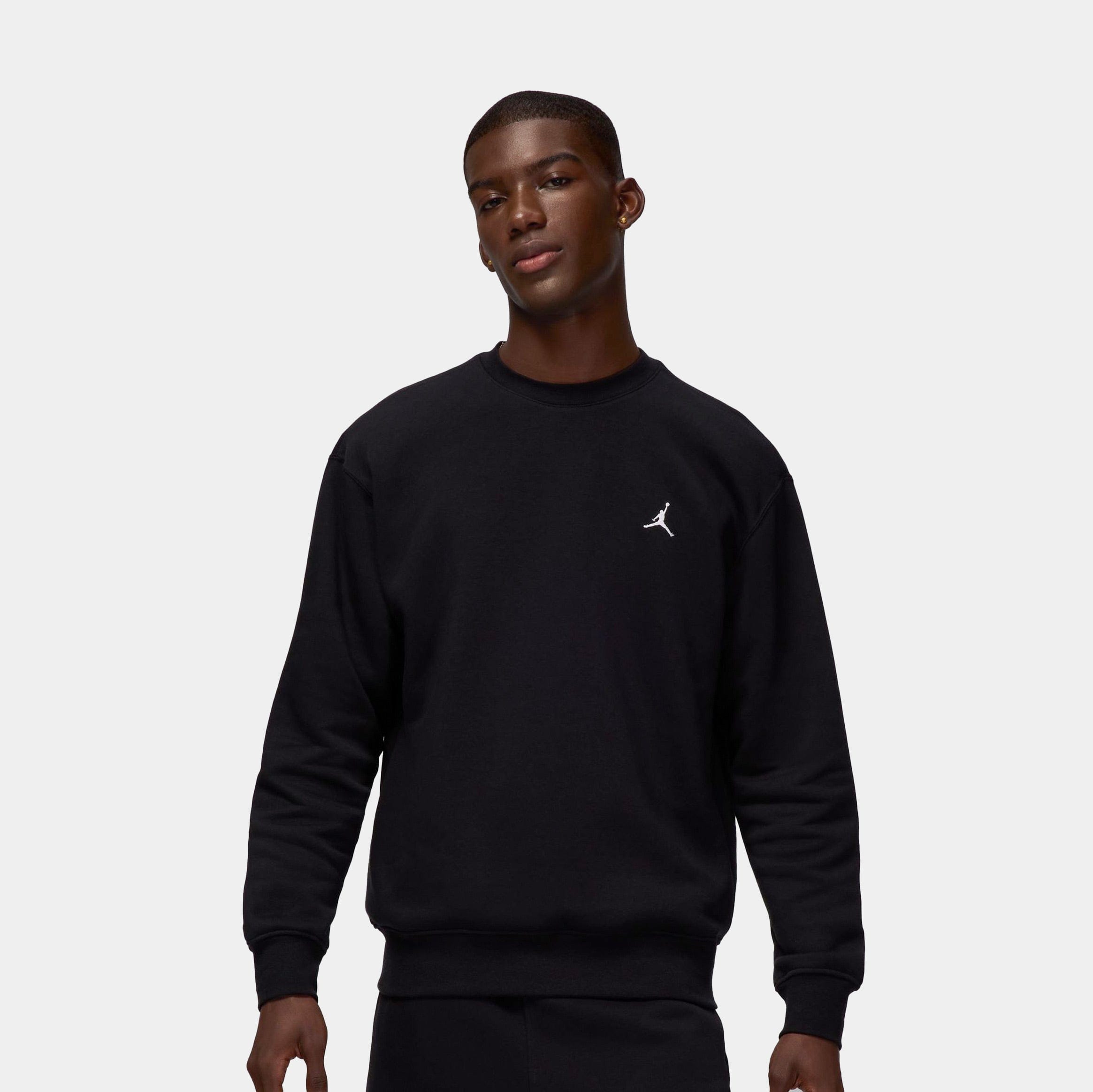 Air Jordan Brooklyn Fleece Crew Mens Sweatshirt (Black/White)