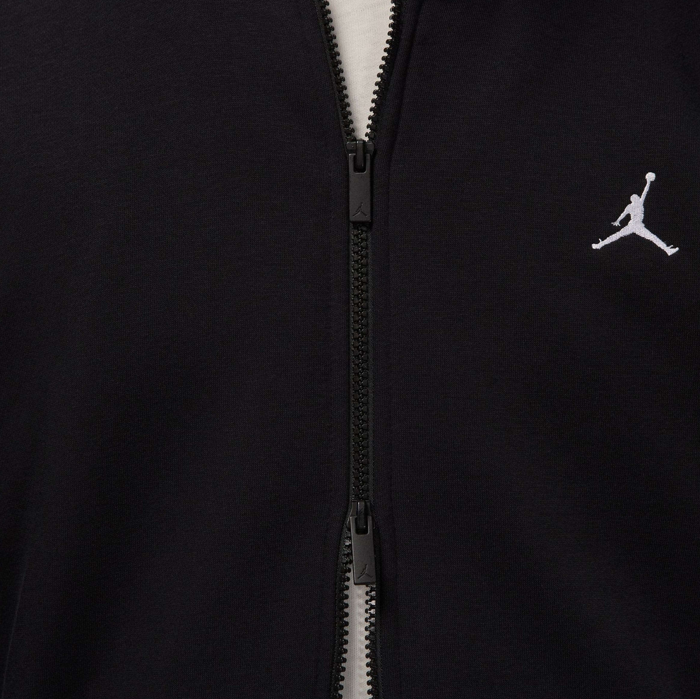 Air Jordan Brooklyn Fleece Full Zip Mens Hoodie (Black/White)