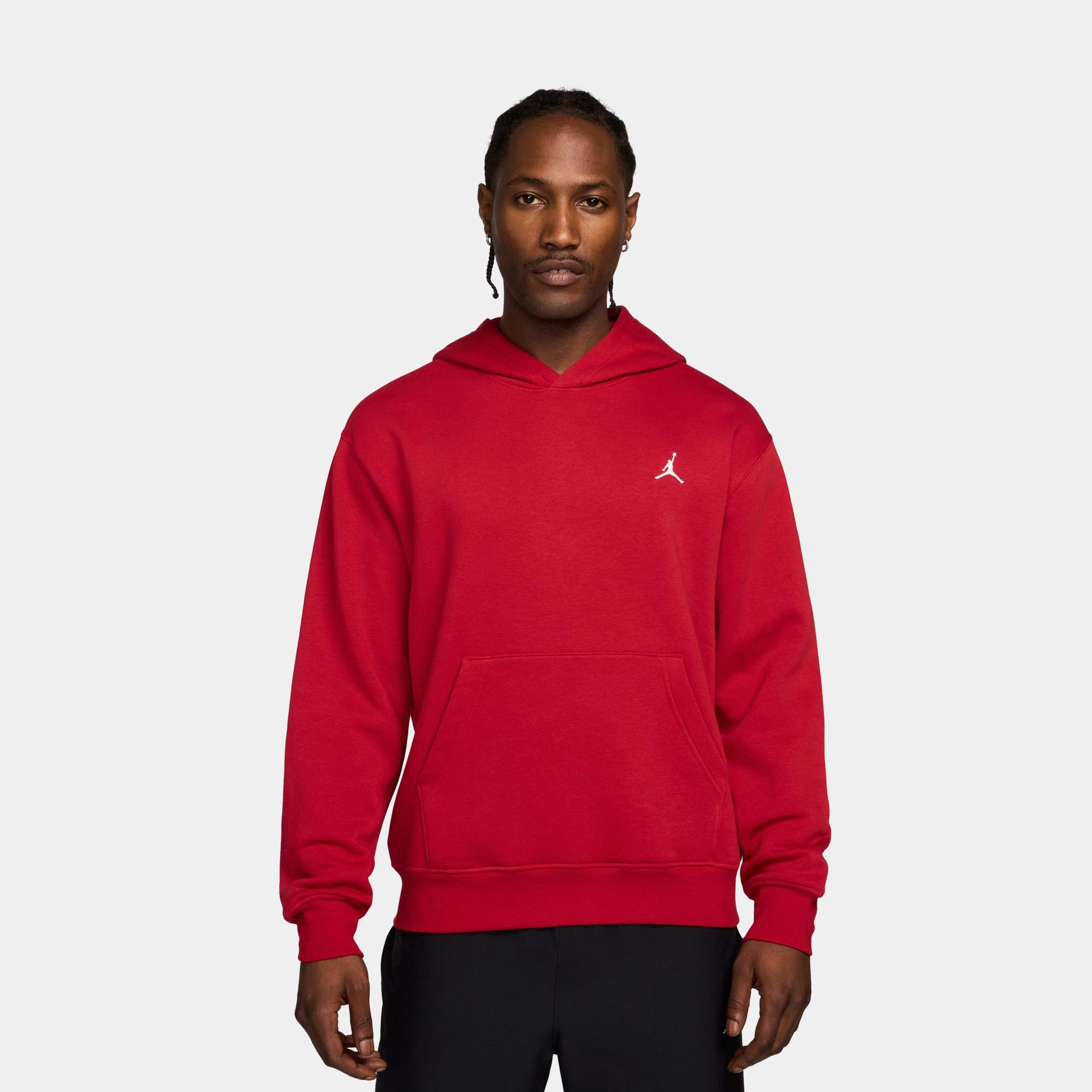 Air Jordan Brooklyn Fleece Pullover Mens Hoodie (Red/White)