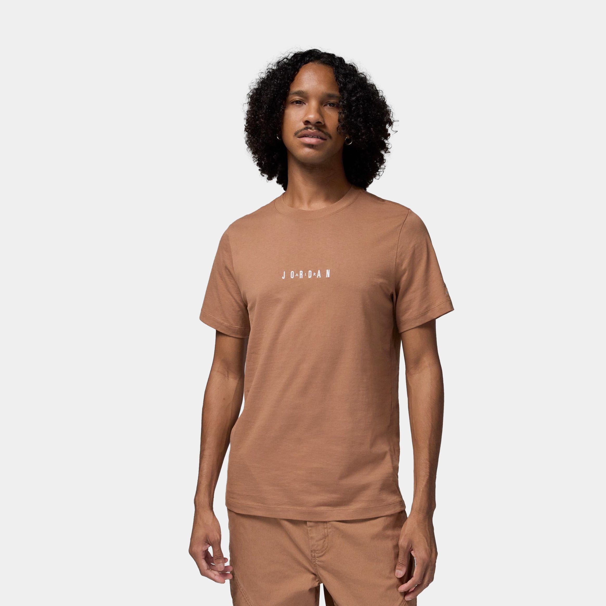 Air Jordan EMB Air Mens Short Sleeve Shirt (Archaeo Brown)