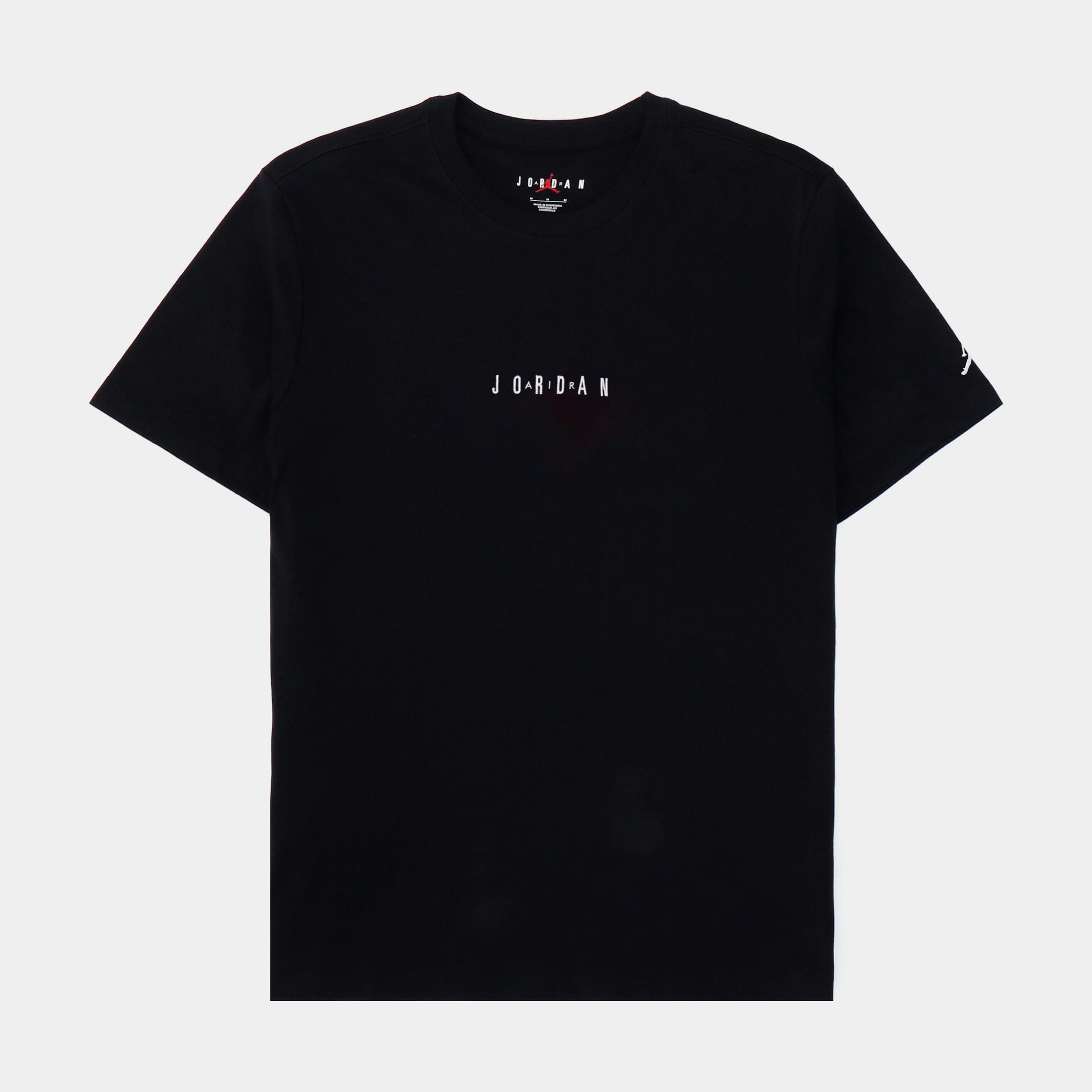 Air Jordan EMB Air Mens Short Sleeve Shirt (Black)