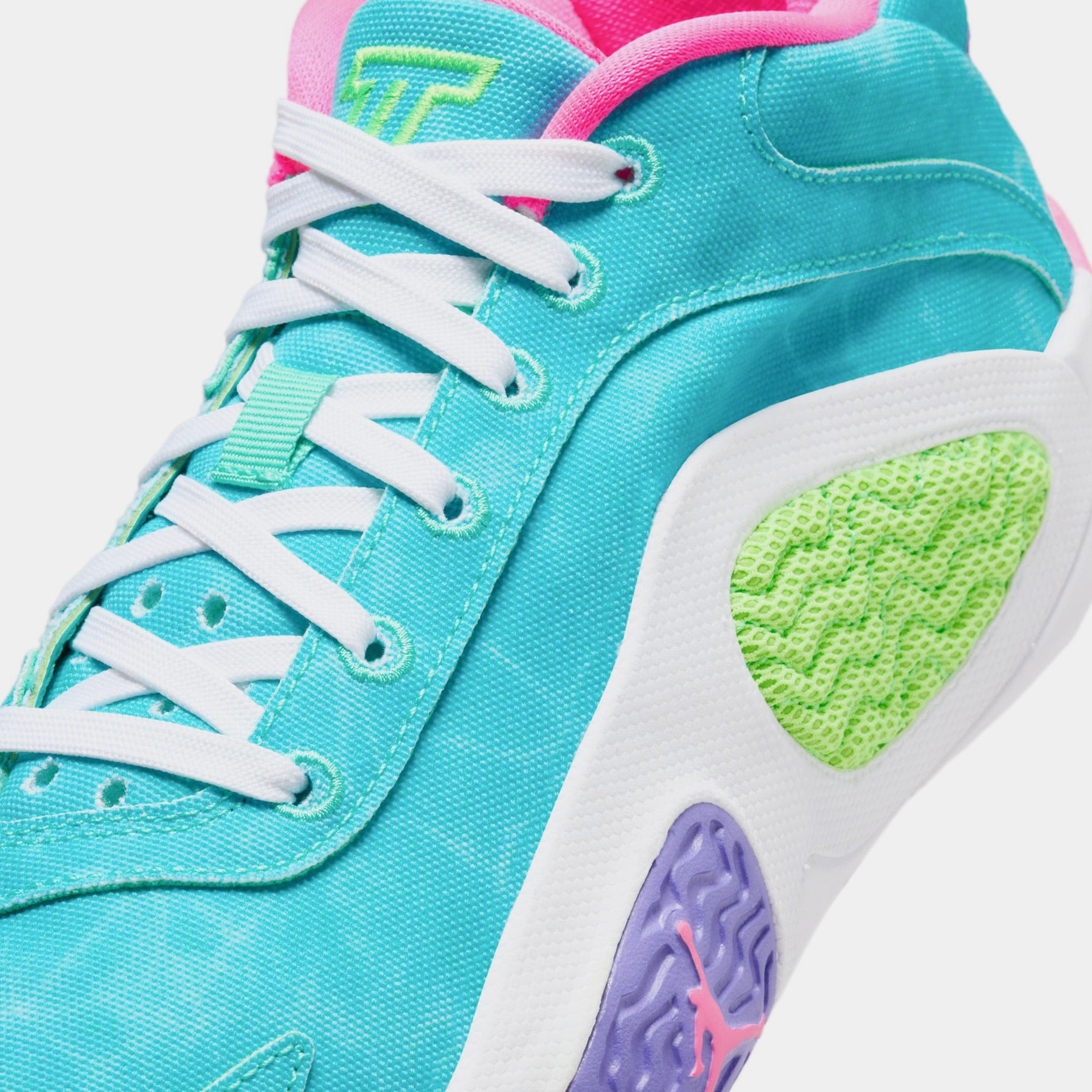Air Jordan Tatum 2 Grade School Basketball Shoes (Hyper Jade/Green Strike/White)