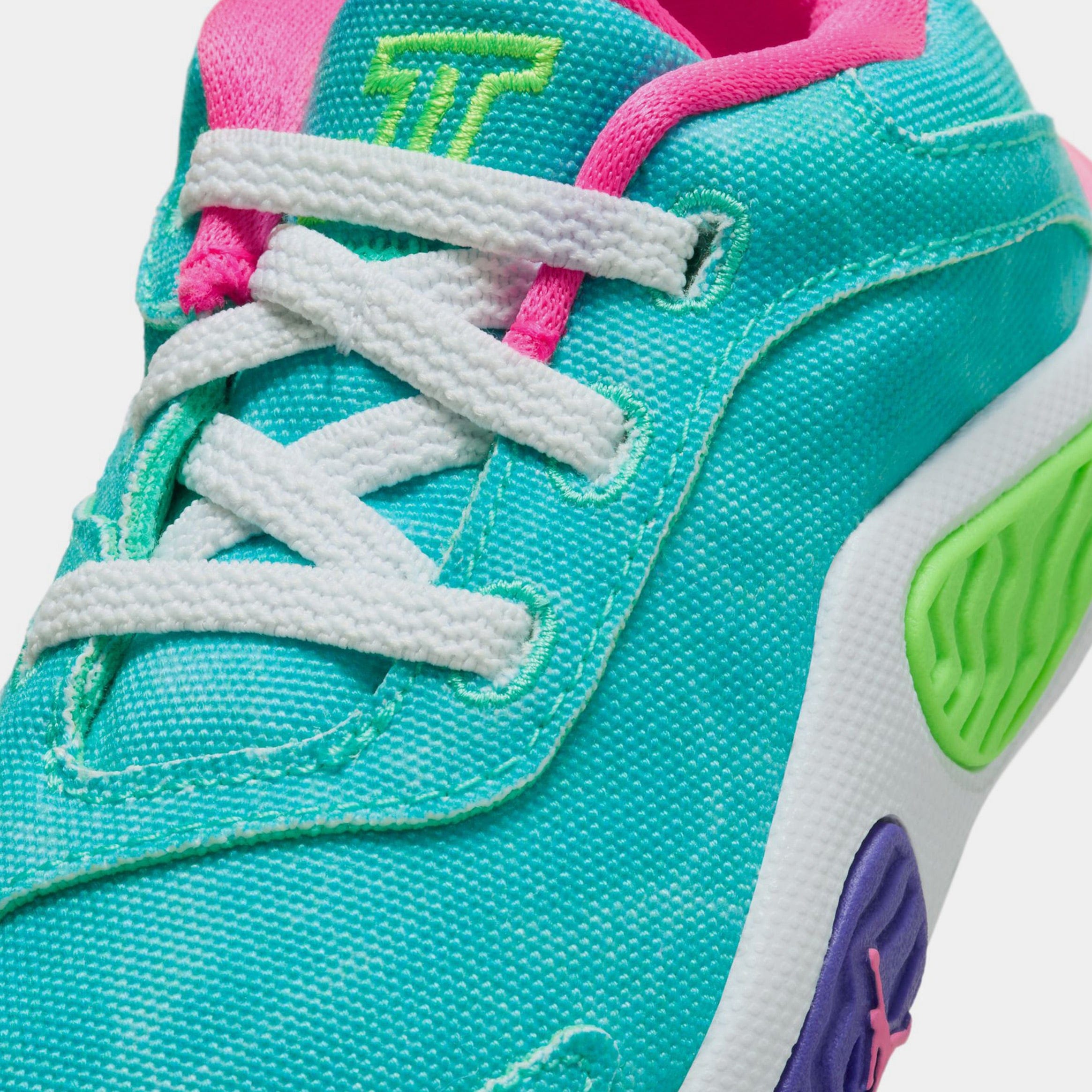 Air Jordan Tatum 2 Infant Toddler Basketball Shoes (Hyper Jade/White/Hyper Pink/Green Strike)