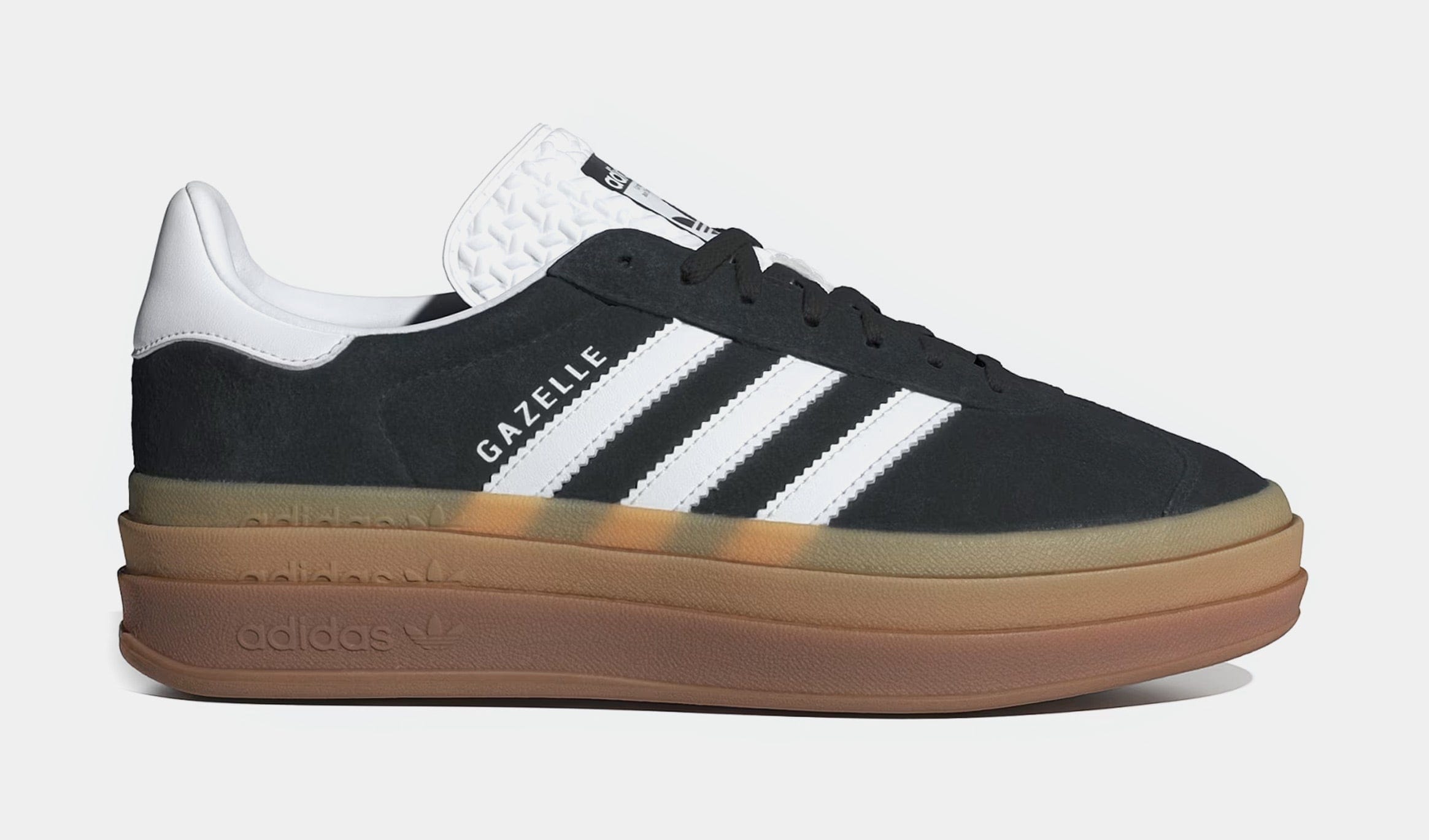 adidas Gazelle Bold Womens Lifestyle Shoes (Black/White)
