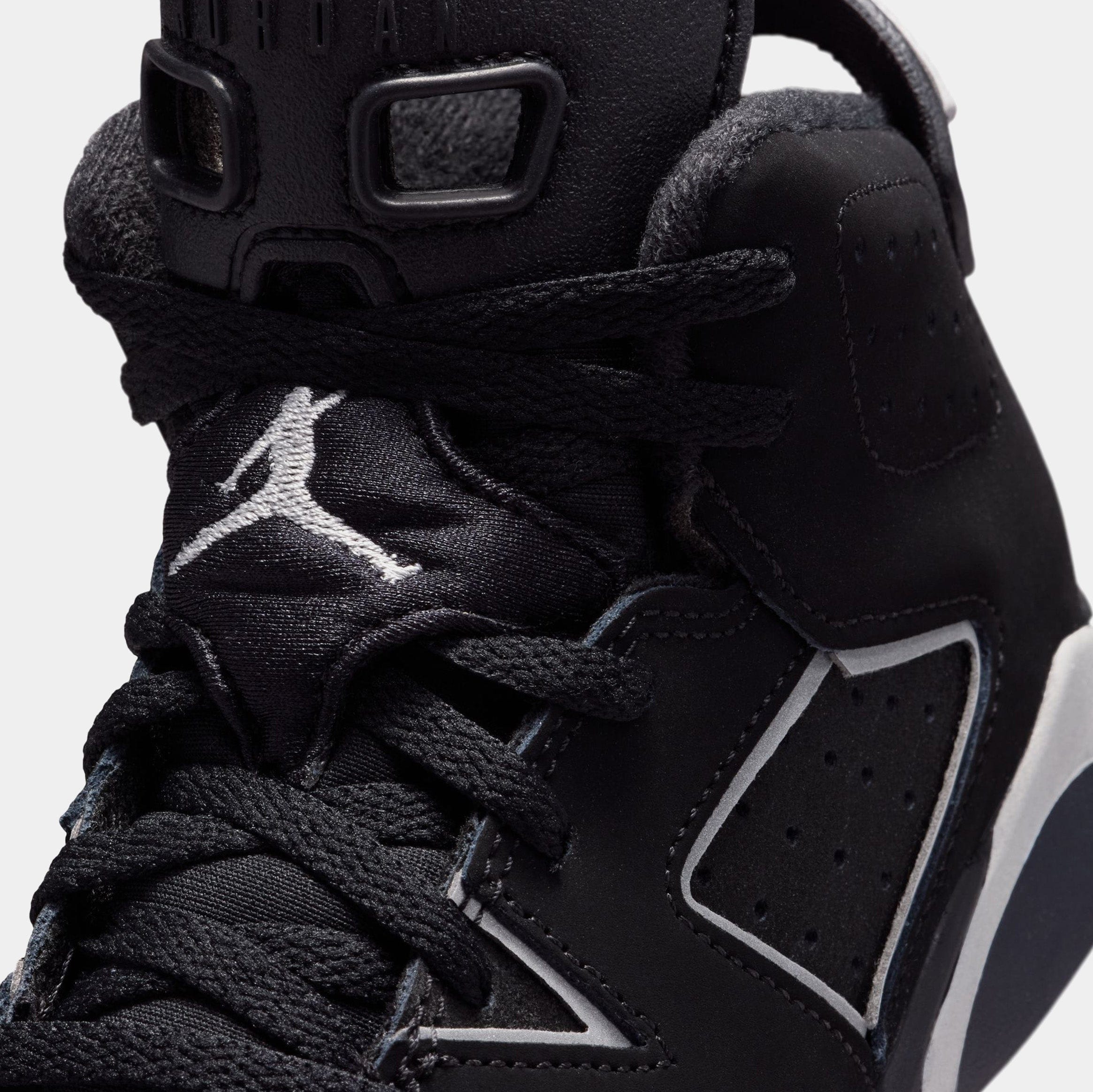 Air Jordan 6 Retro Cap And Gown Preschool Lifestyle Shoes (Black/Reflect Silver/Black) Free Shipping